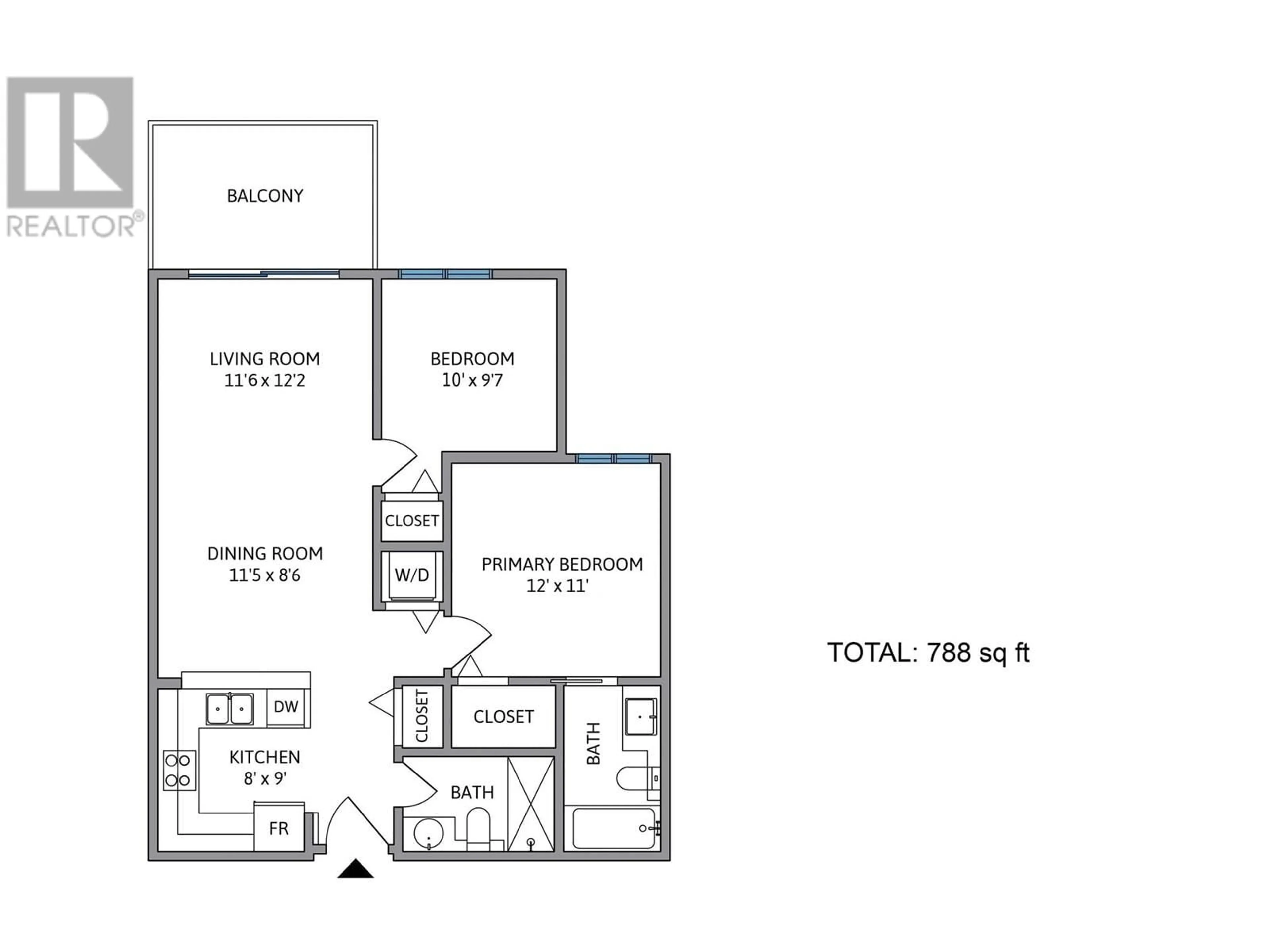 Floor plan for 405 - 7478 BYRNEPARK WALK, Burnaby British Columbia V3N0B5