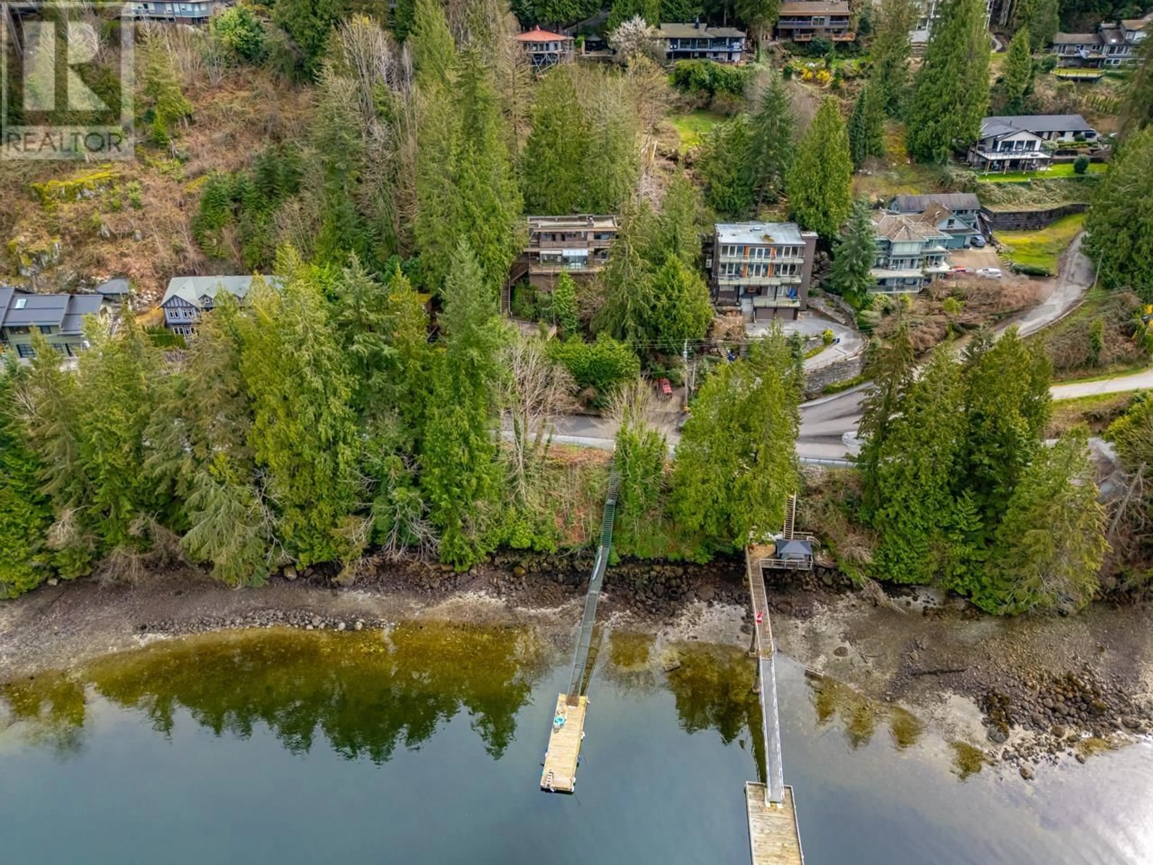 A pic from outside/outdoor area/front of a property/back of a property/a pic from drone, water/lake/river/ocean view for 3944 MARINE AVENUE, Belcarra British Columbia V3H4R9