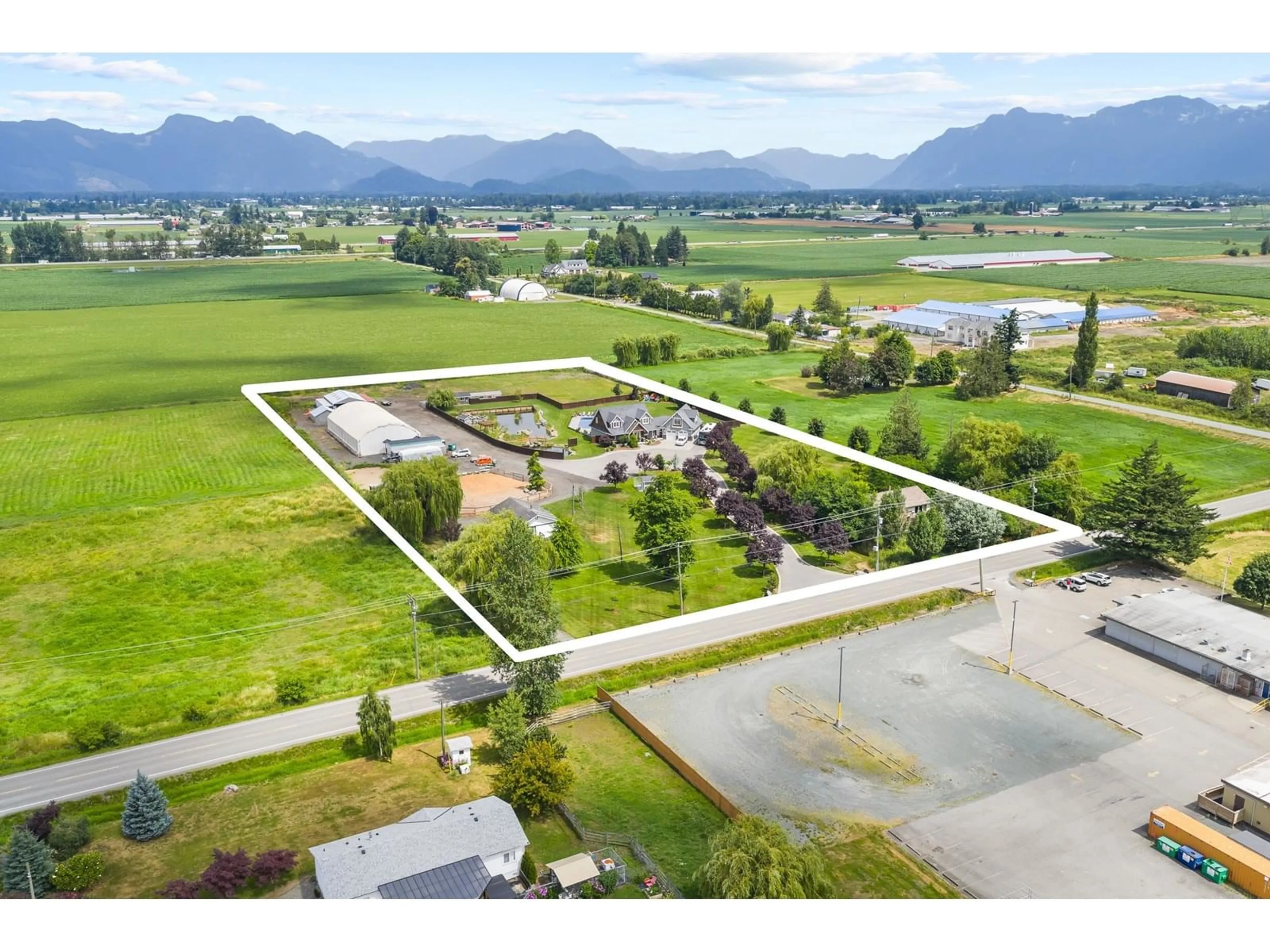 A pic from outside/outdoor area/front of a property/back of a property/a pic from drone, mountain view for 49517 PRAIRIE CENTRAL ROAD, Chilliwack British Columbia V2P6H3