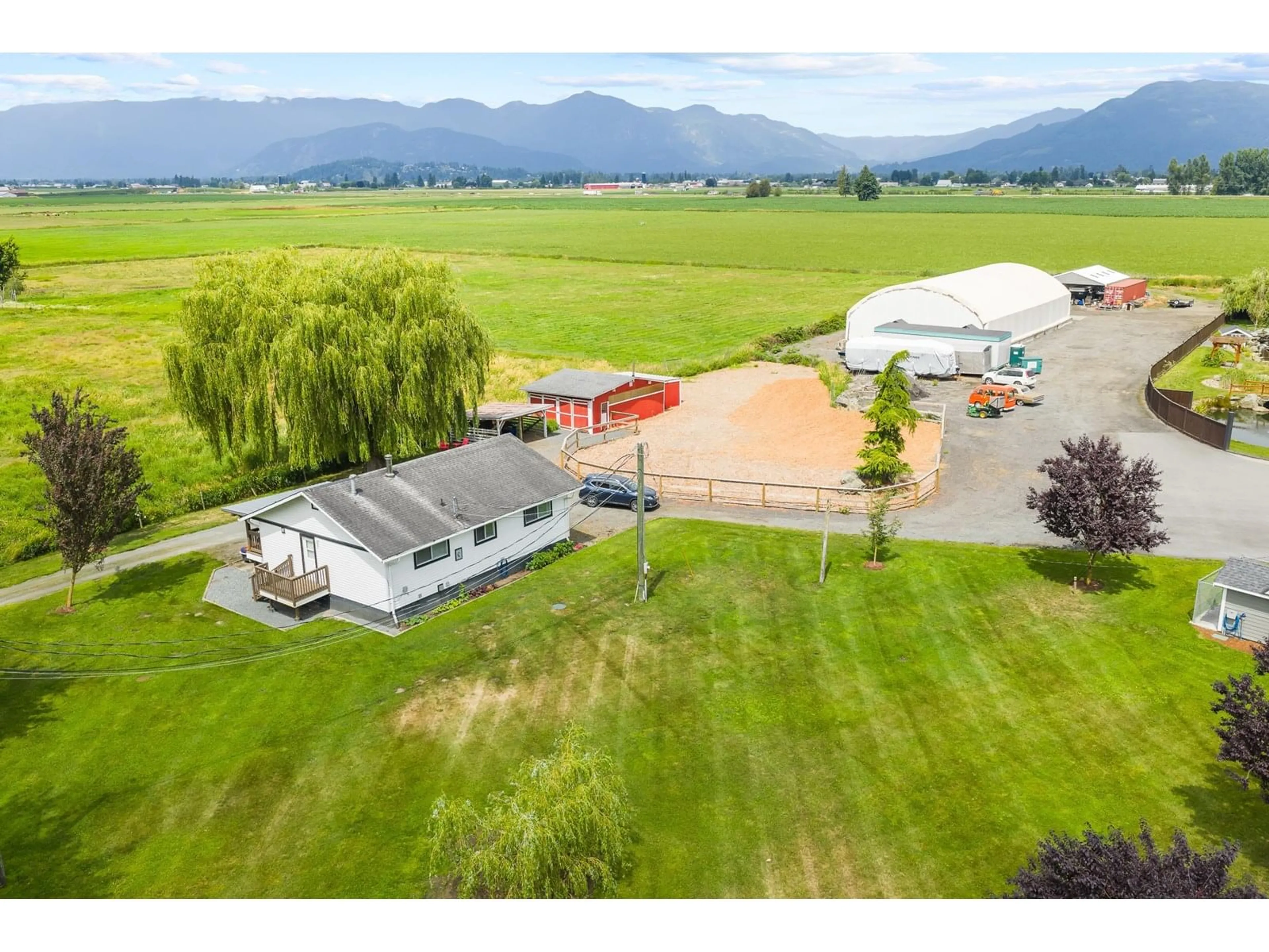 A pic from outside/outdoor area/front of a property/back of a property/a pic from drone, mountain view for 49517 PRAIRIE CENTRAL ROAD, Chilliwack British Columbia V2P6H3
