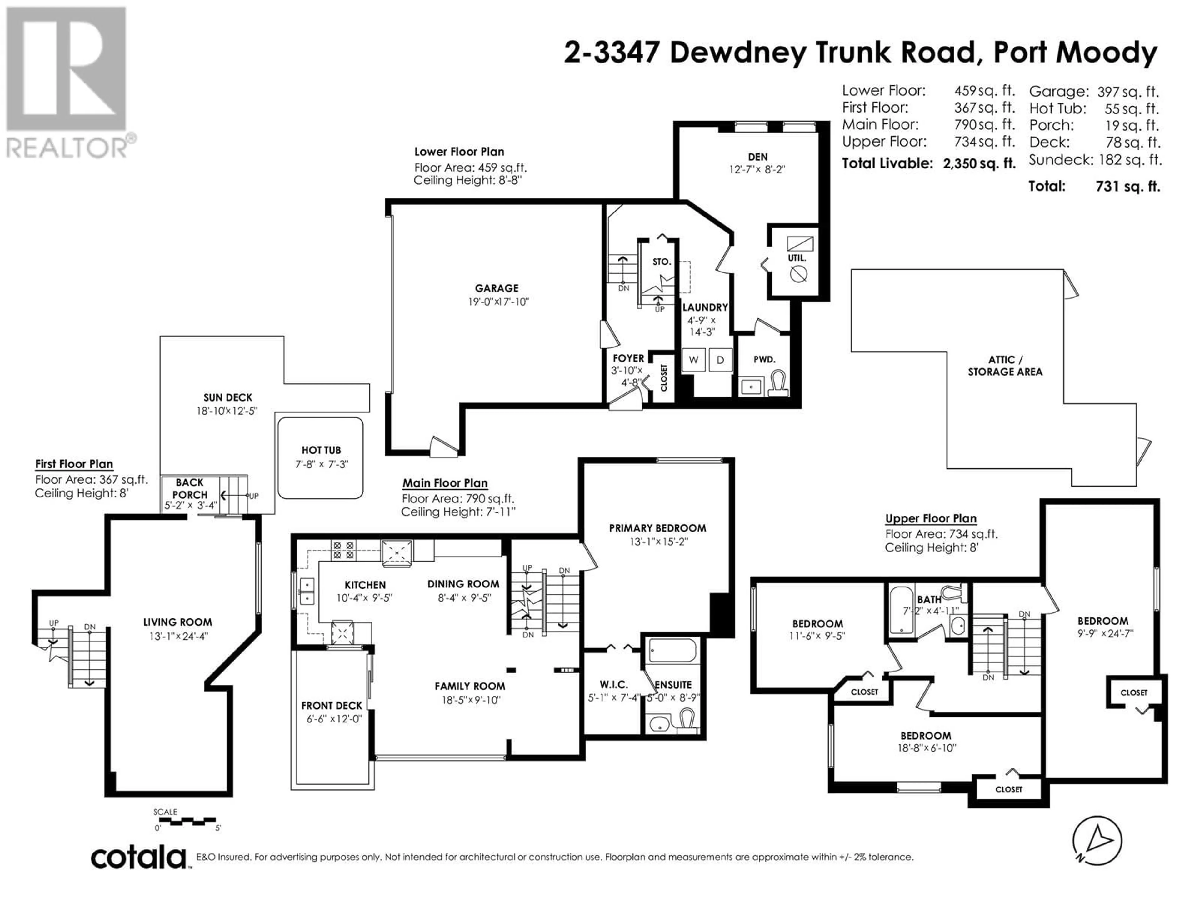 Floor plan for 2 - 3347 DEWDNEY TRUNK ROAD, Port Moody British Columbia V3H2E4