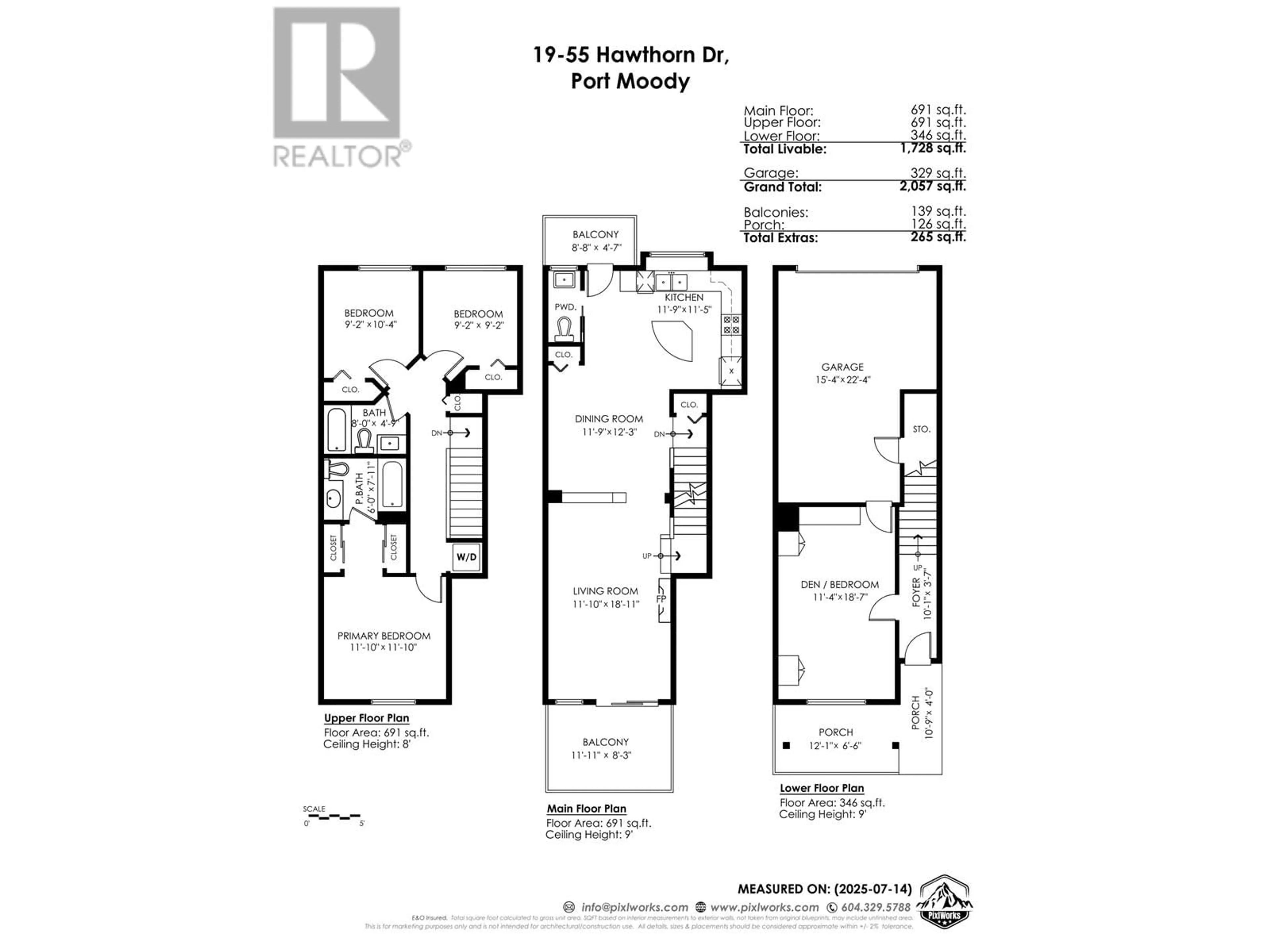 Floor plan for 19 - 55 HAWTHORN DRIVE, Port Moody British Columbia V3H0B3