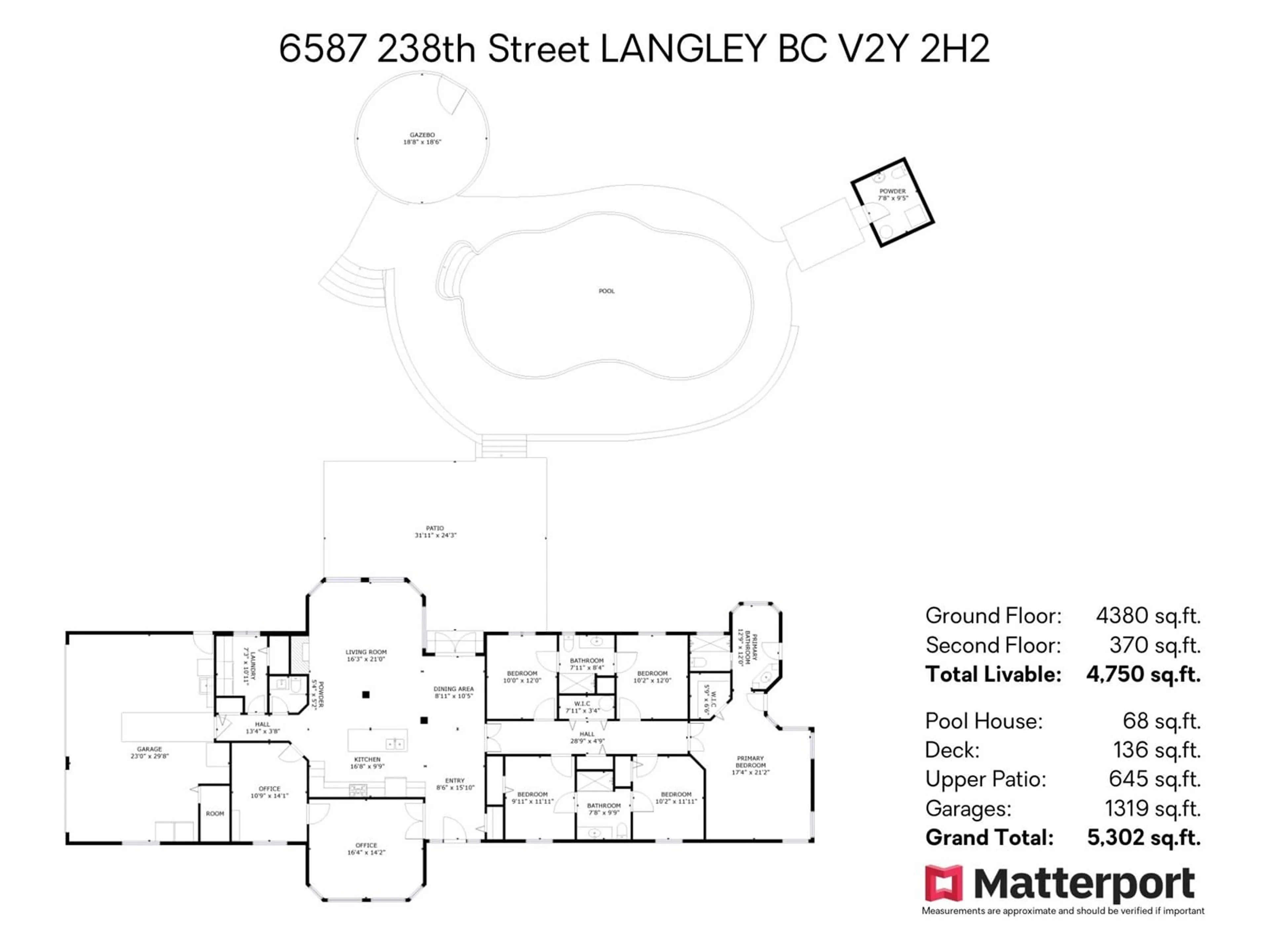 Floor plan for 6587 238, Langley British Columbia V2Y2H5