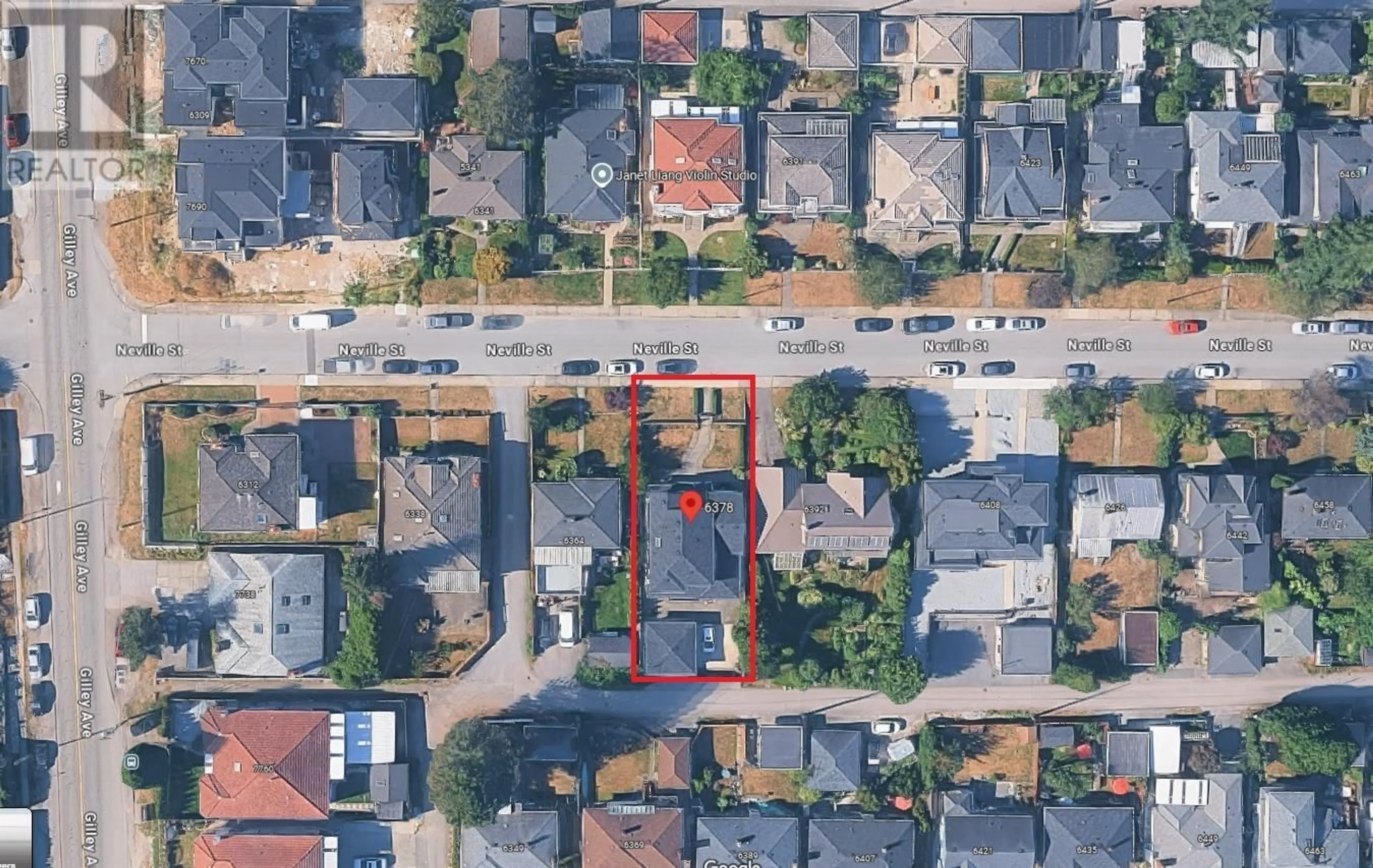 A pic from outside/outdoor area/front of a property/back of a property/a pic from drone, street for 6378 NEVILLE STREET, Burnaby British Columbia V5E1A6