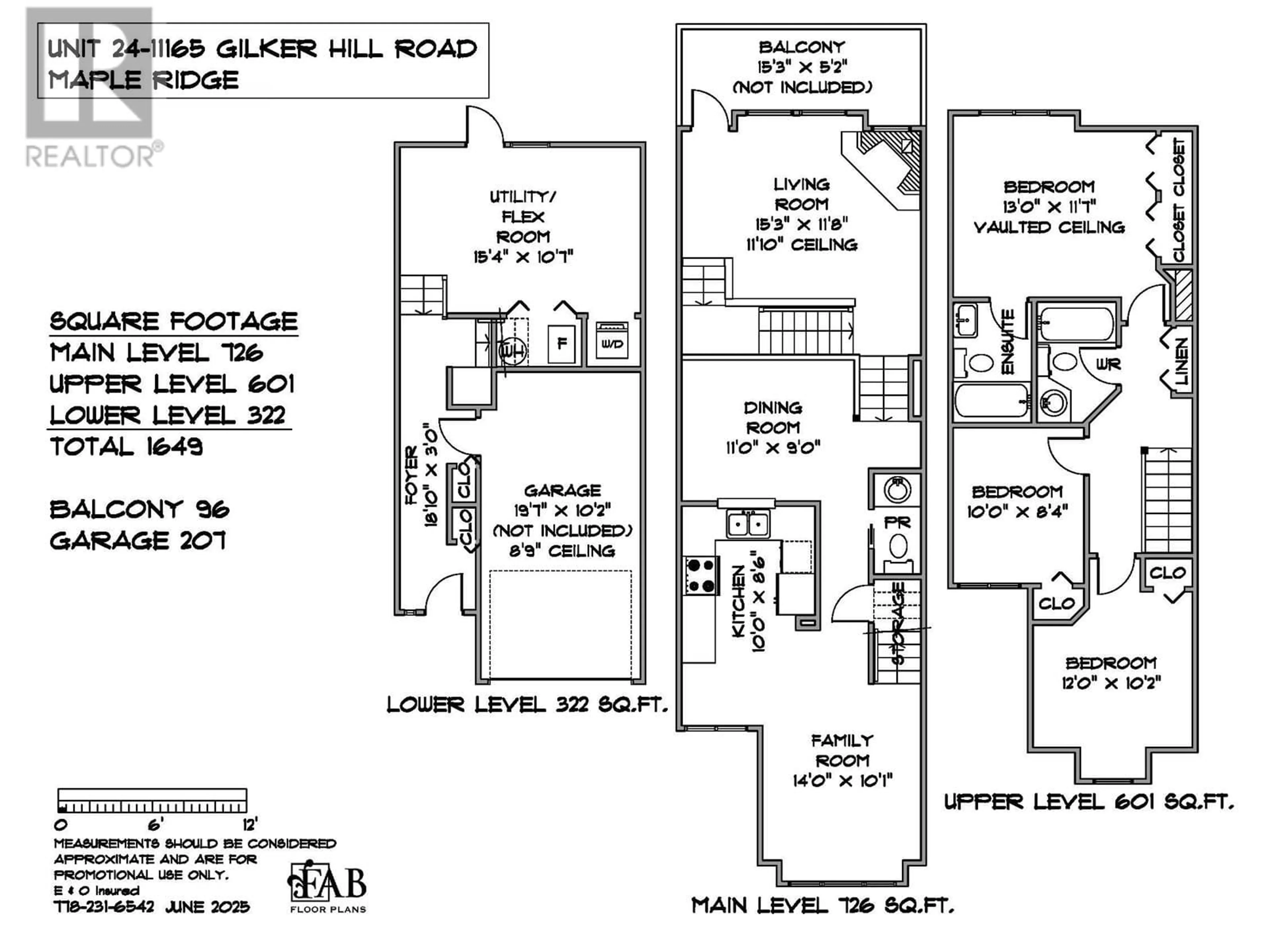 Floor plan for 24 - 11165 GILKER HILL ROAD, Maple Ridge British Columbia V2W1V5