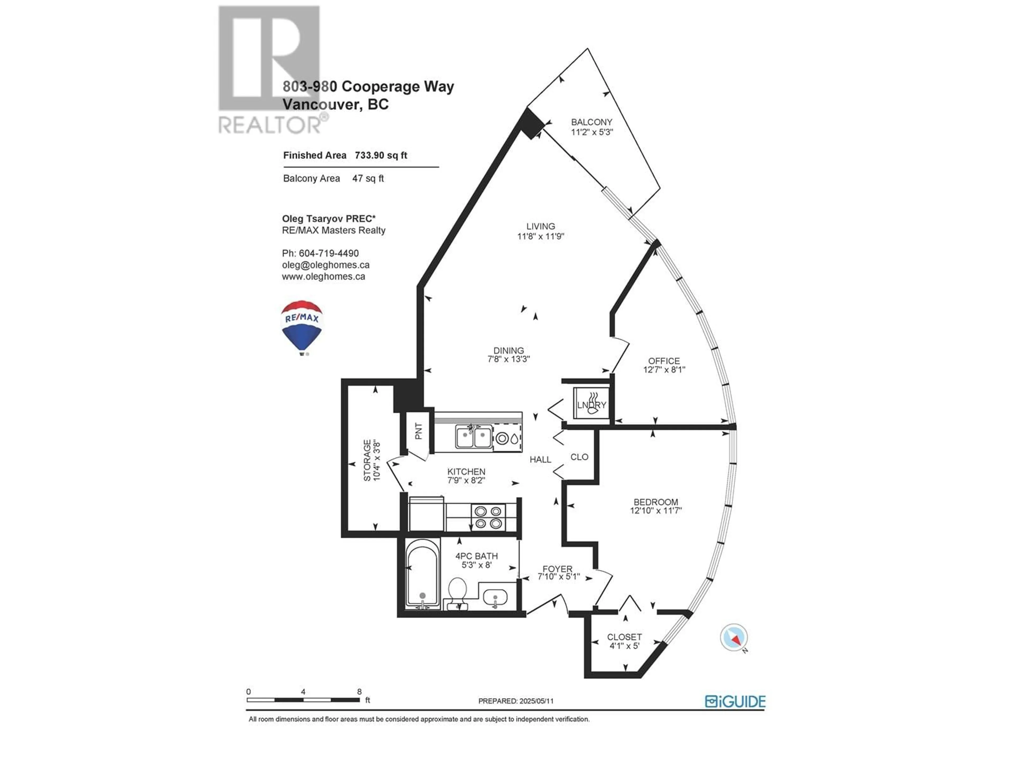 Floor plan for 803 - 980 COOPERAGE WAY, Vancouver British Columbia V6B0C3