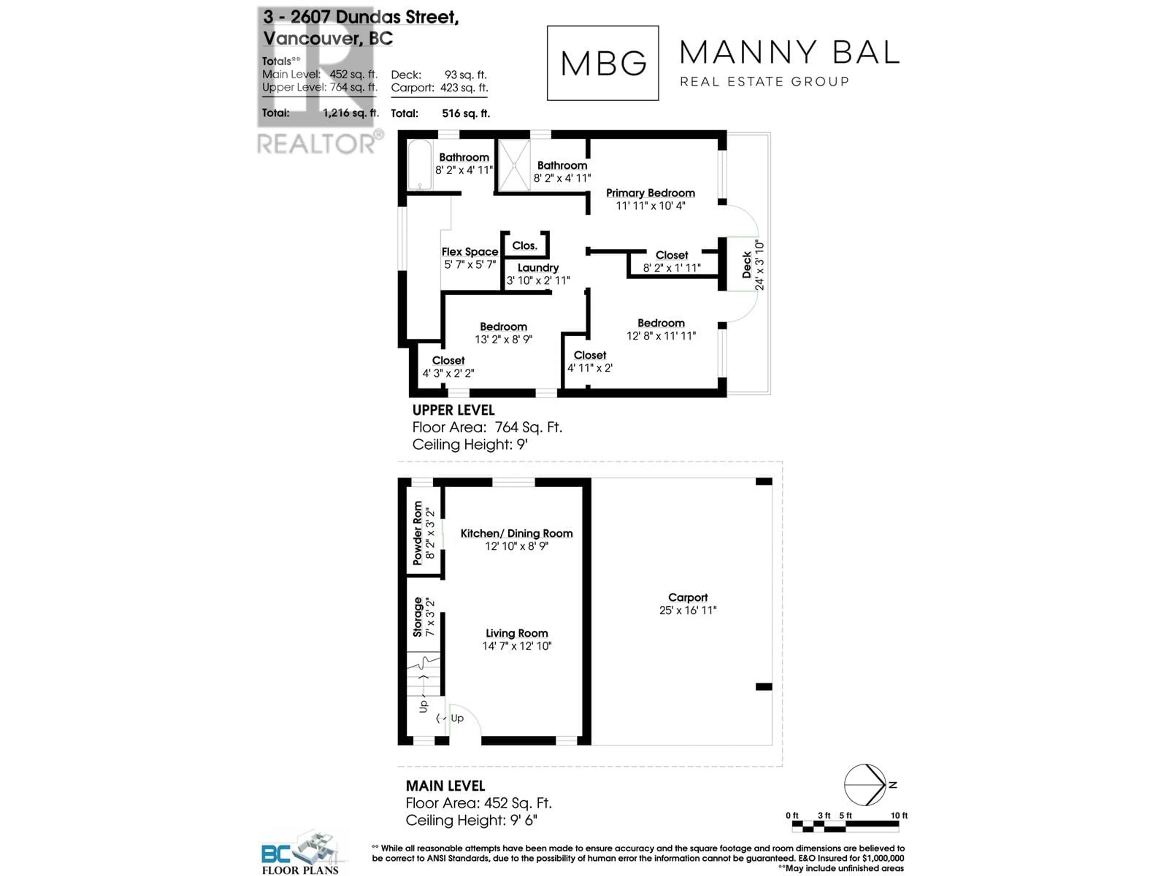 Floor plan for 3 - 2607 DUNDAS STREET, Vancouver British Columbia V5K1R1