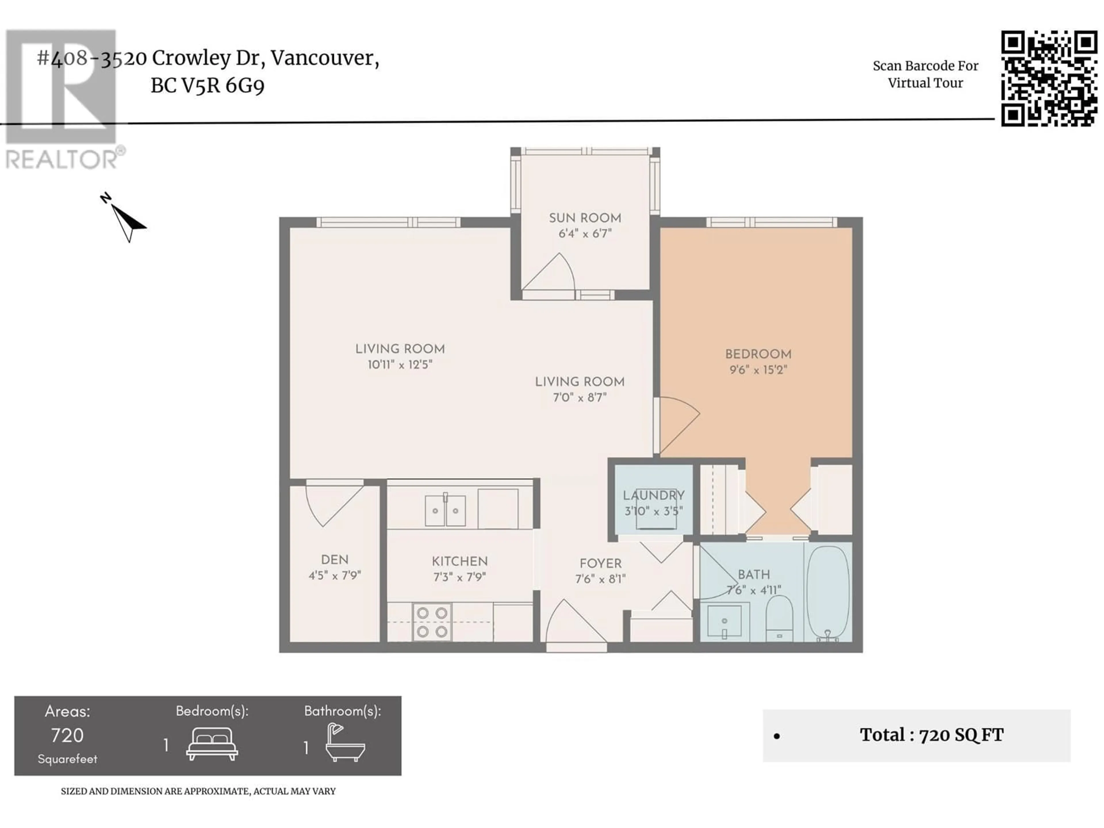 Floor plan for 408 - 3520 CROWLEY DRIVE, Vancouver British Columbia V5R6G9