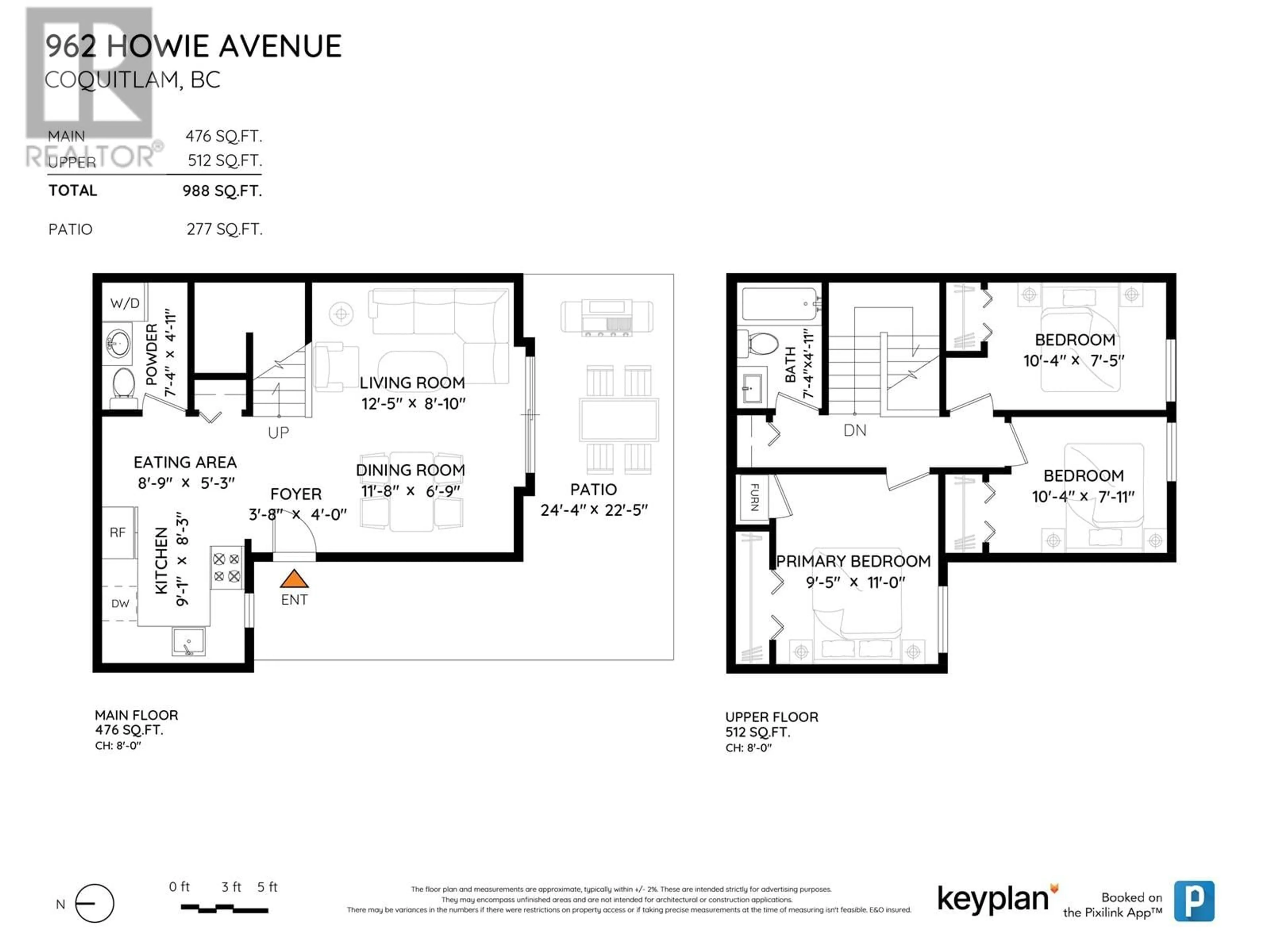 Floor plan for 962 HOWIE AVENUE, Coquitlam British Columbia V3J1T3