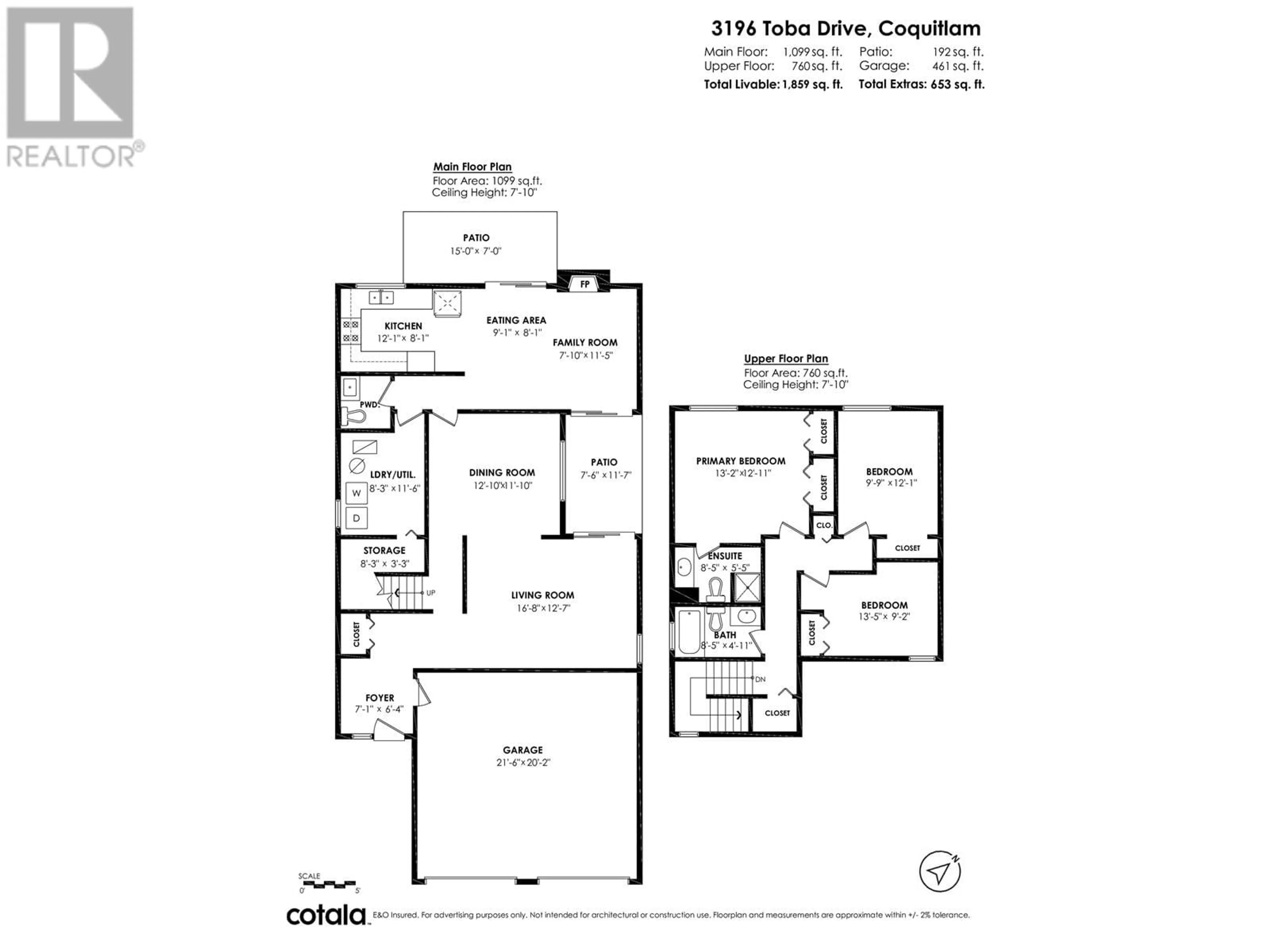 Floor plan for 3196 TOBA DRIVE, Coquitlam British Columbia V3B6A4