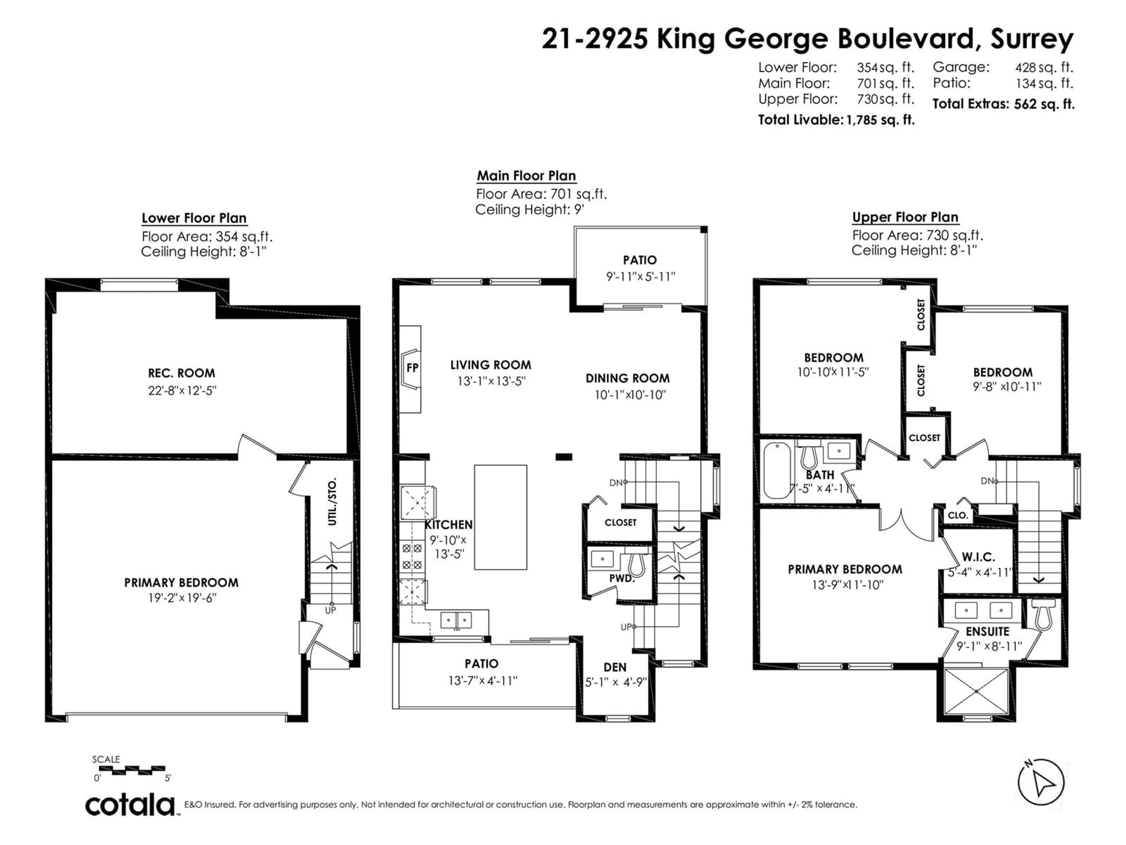 Floor plan for 21 - 2925 KING GEORGE, Surrey British Columbia V4P1B8