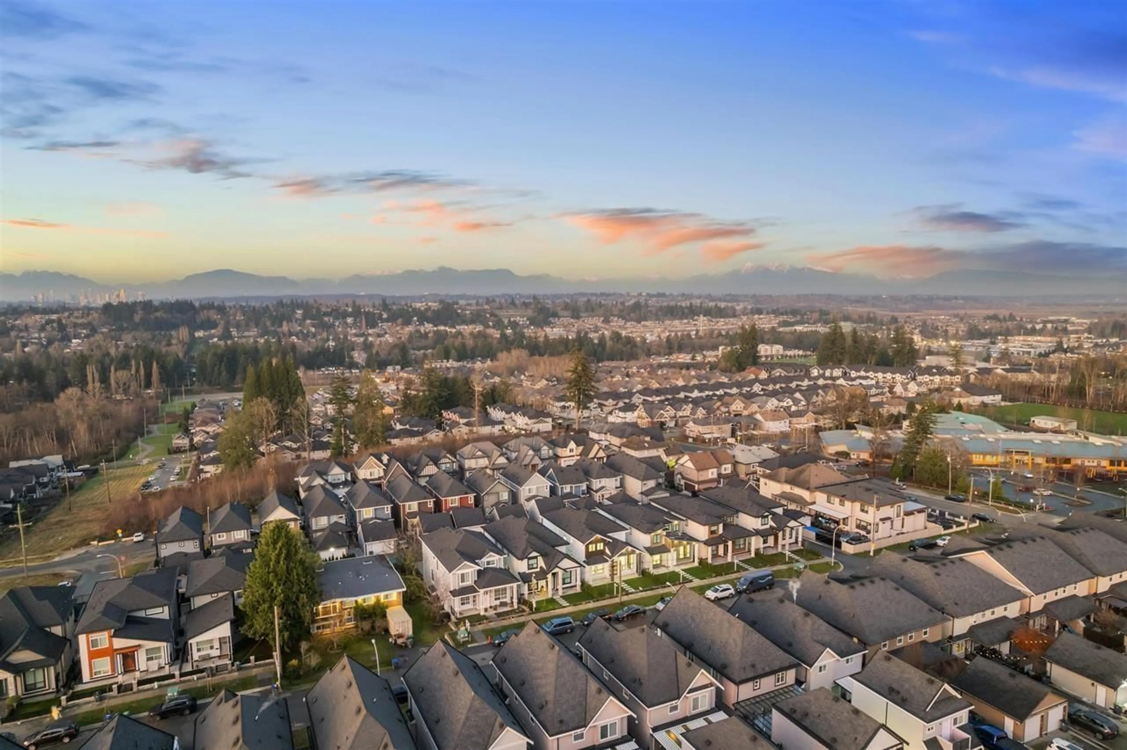 A pic from outside/outdoor area/front of a property/back of a property/a pic from drone, mountain view for 14165 60A, Surrey British Columbia V3X1C3