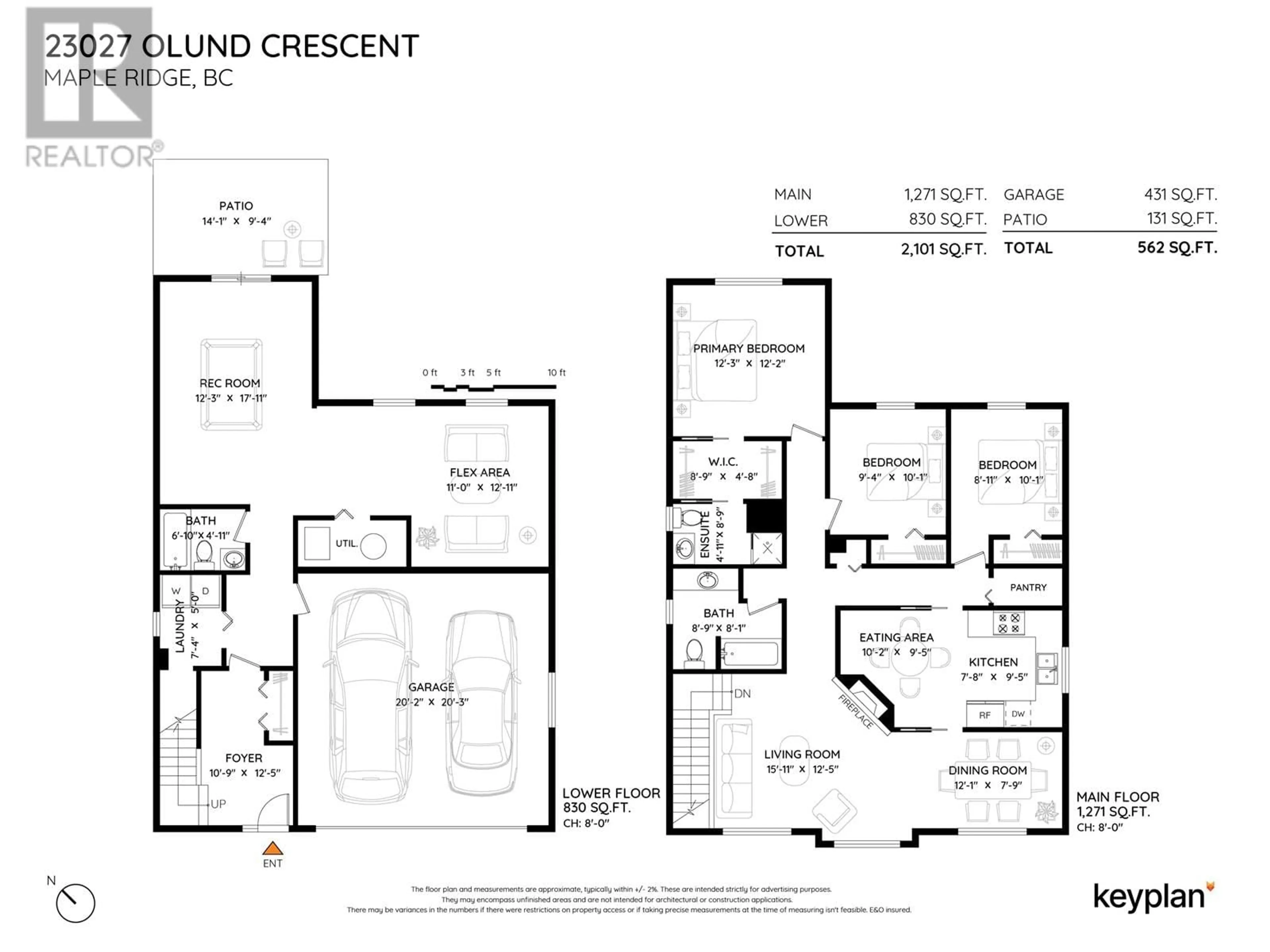 Floor plan for 23027 OLUND CRESCENT, Maple Ridge British Columbia V2X0E8
