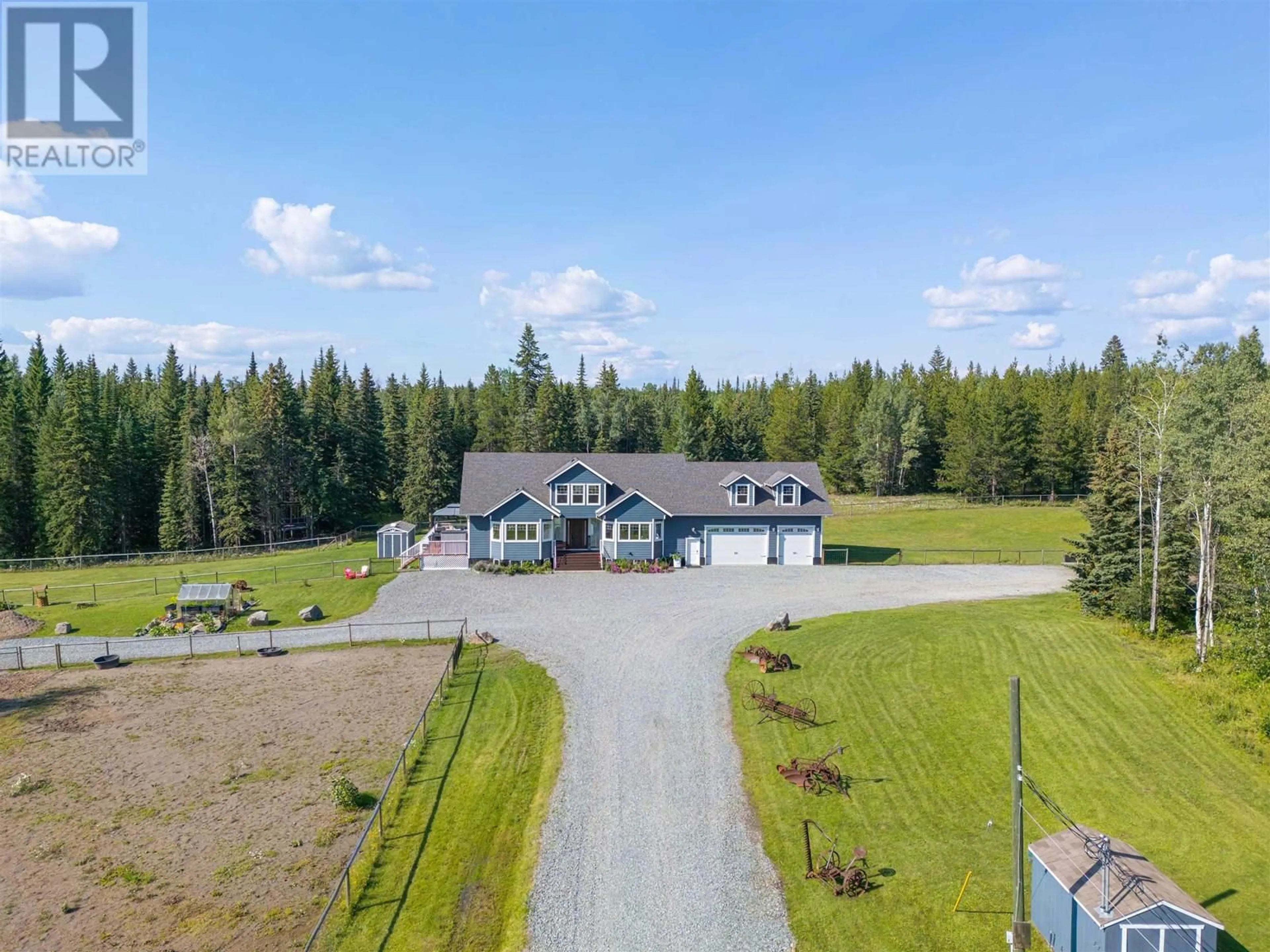 A pic from outside/outdoor area/front of a property/back of a property/a pic from drone, mountain view for 3900 15 MILE ROAD, Prince George British Columbia V2N5Y4