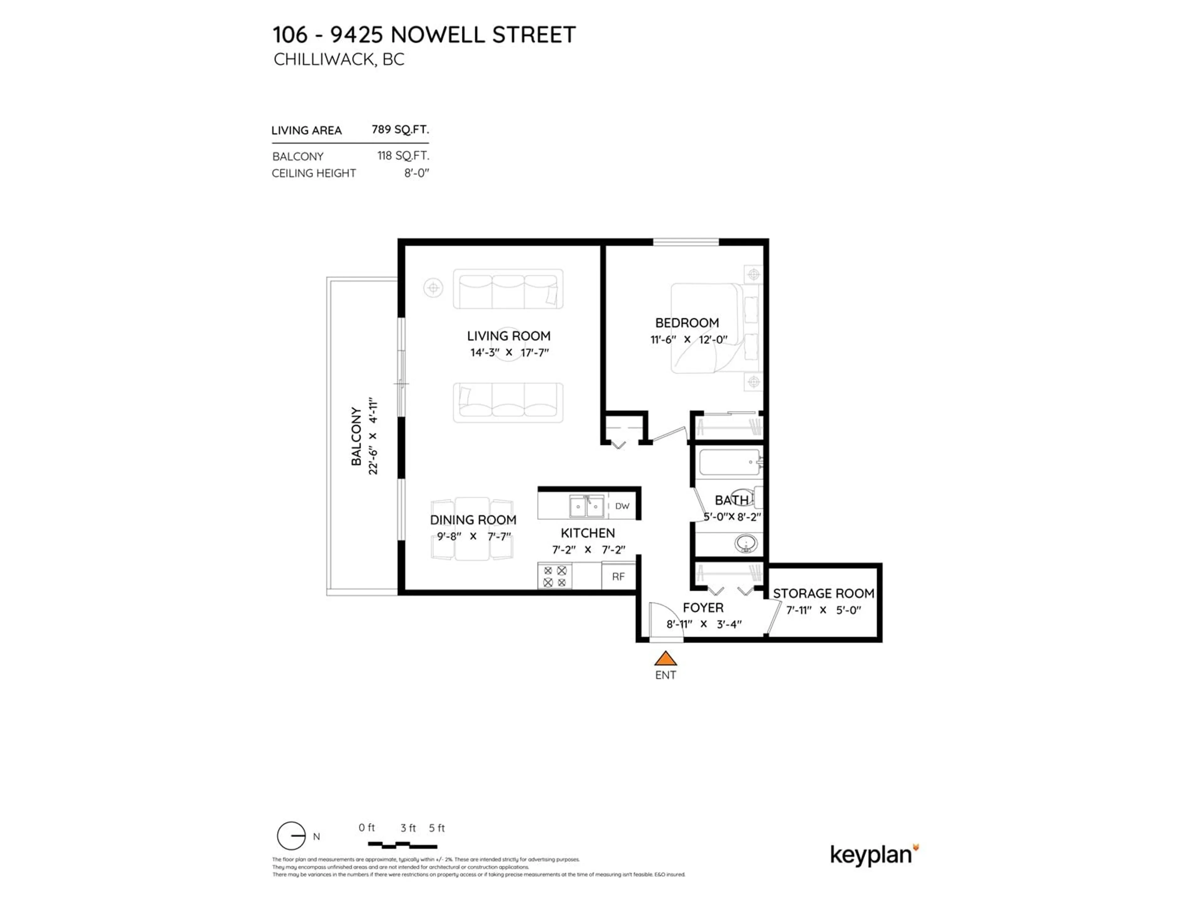 Floor plan for 106 - 9425 NOWELL STREET, Chilliwack British Columbia V2P4X8