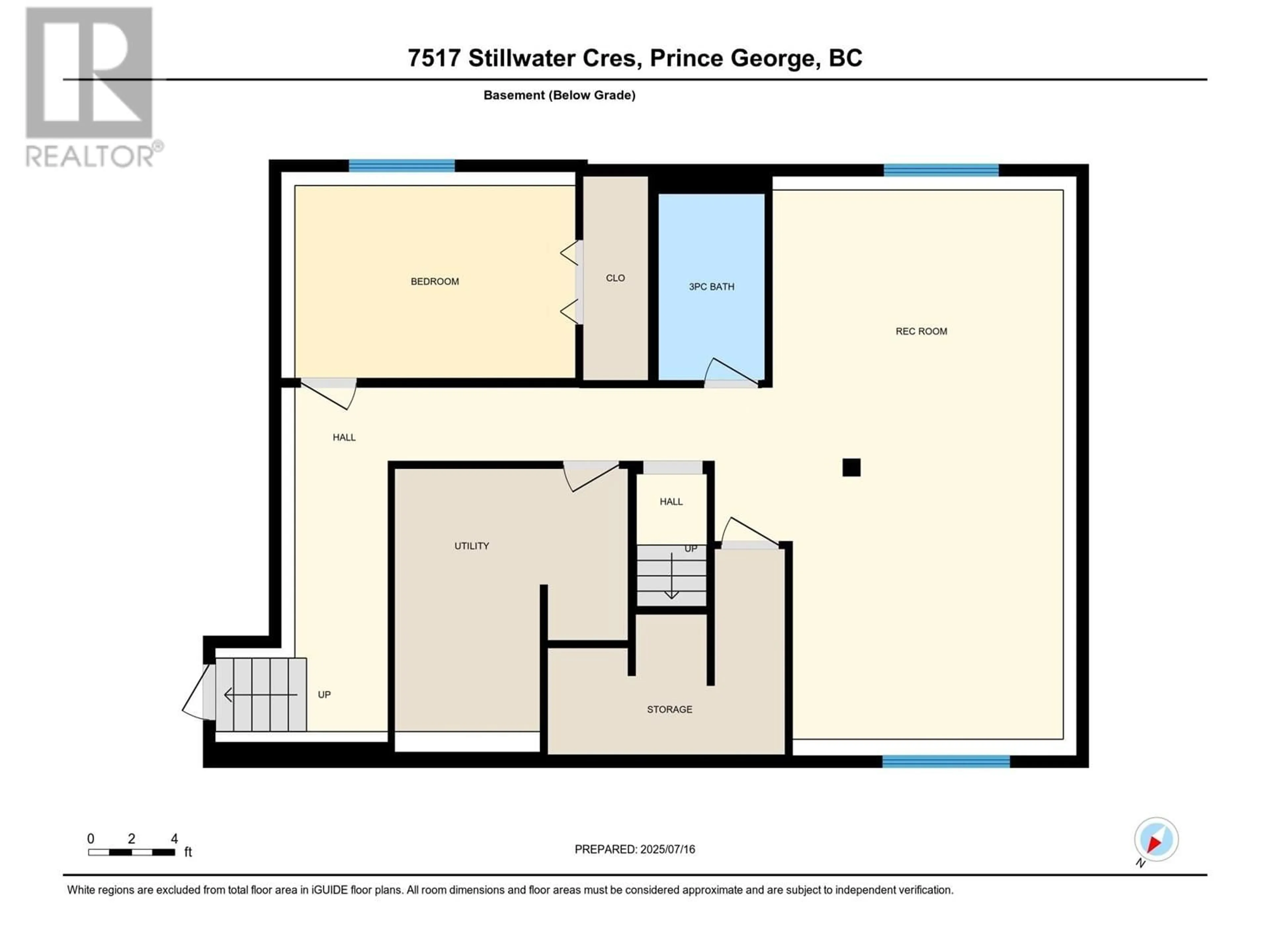 Floor plan for 7517 STILLWATER CRESCENT, Prince George British Columbia V2N0C2