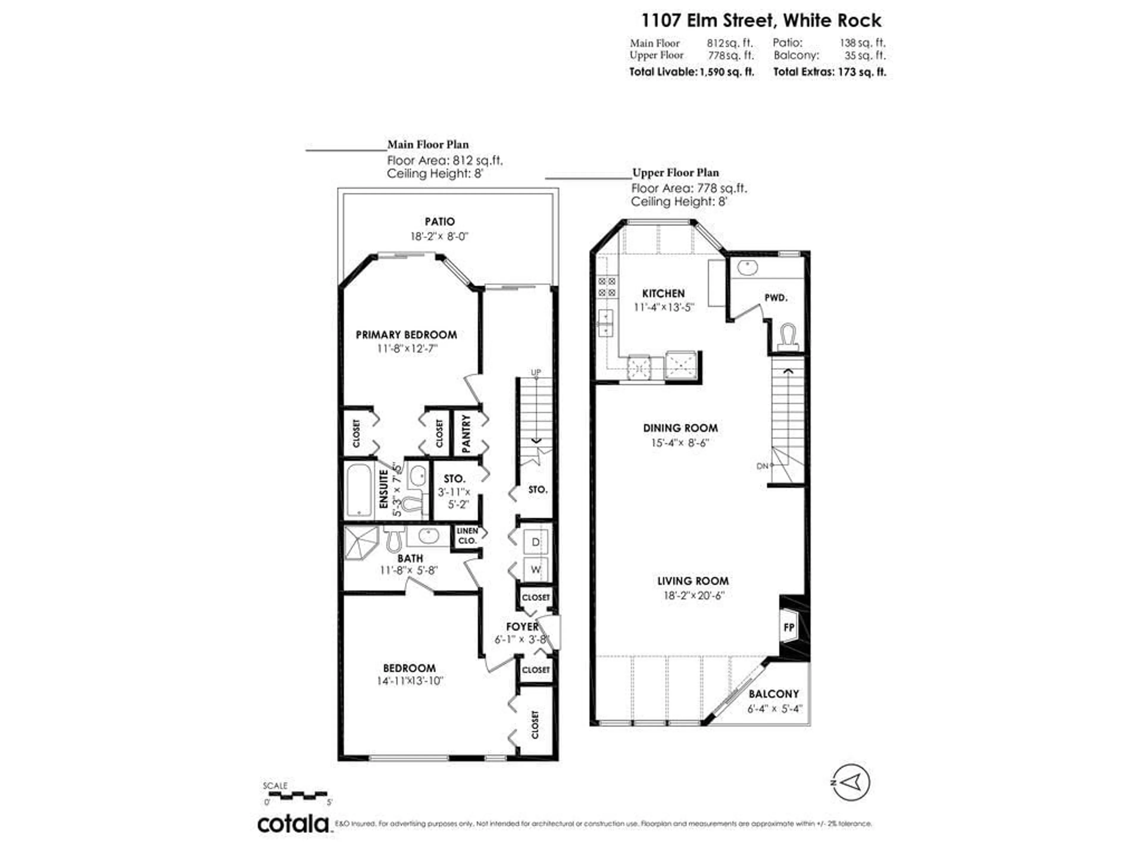 Floor plan for 1107 ELM, White Rock British Columbia V4B1C1