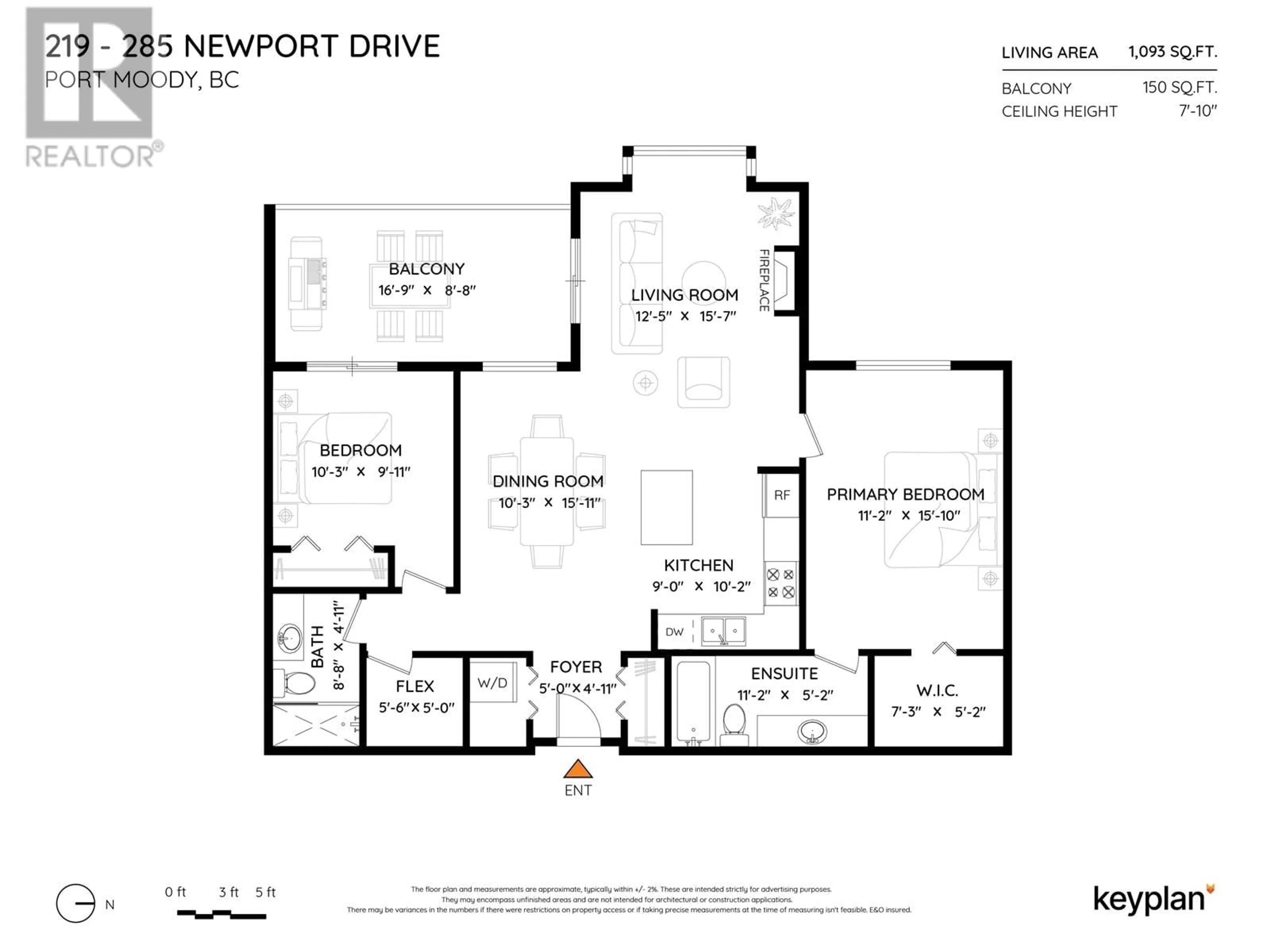 Floor plan for 219 - 285 NEWPORT DRIVE, Port Moody British Columbia V3H5J6