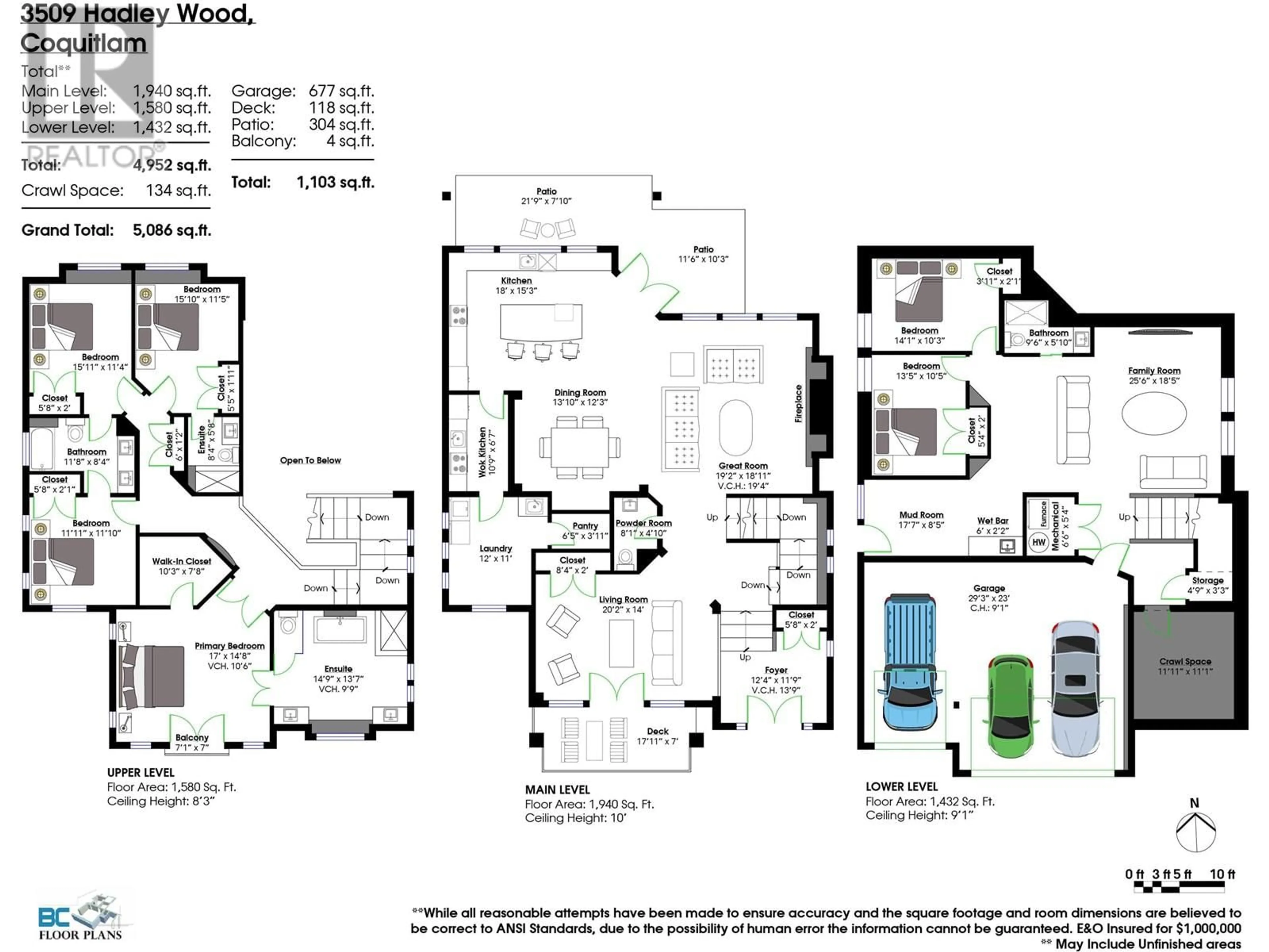 Floor plan for 3509 HADLEY WOOD, Coquitlam British Columbia V3E0K2