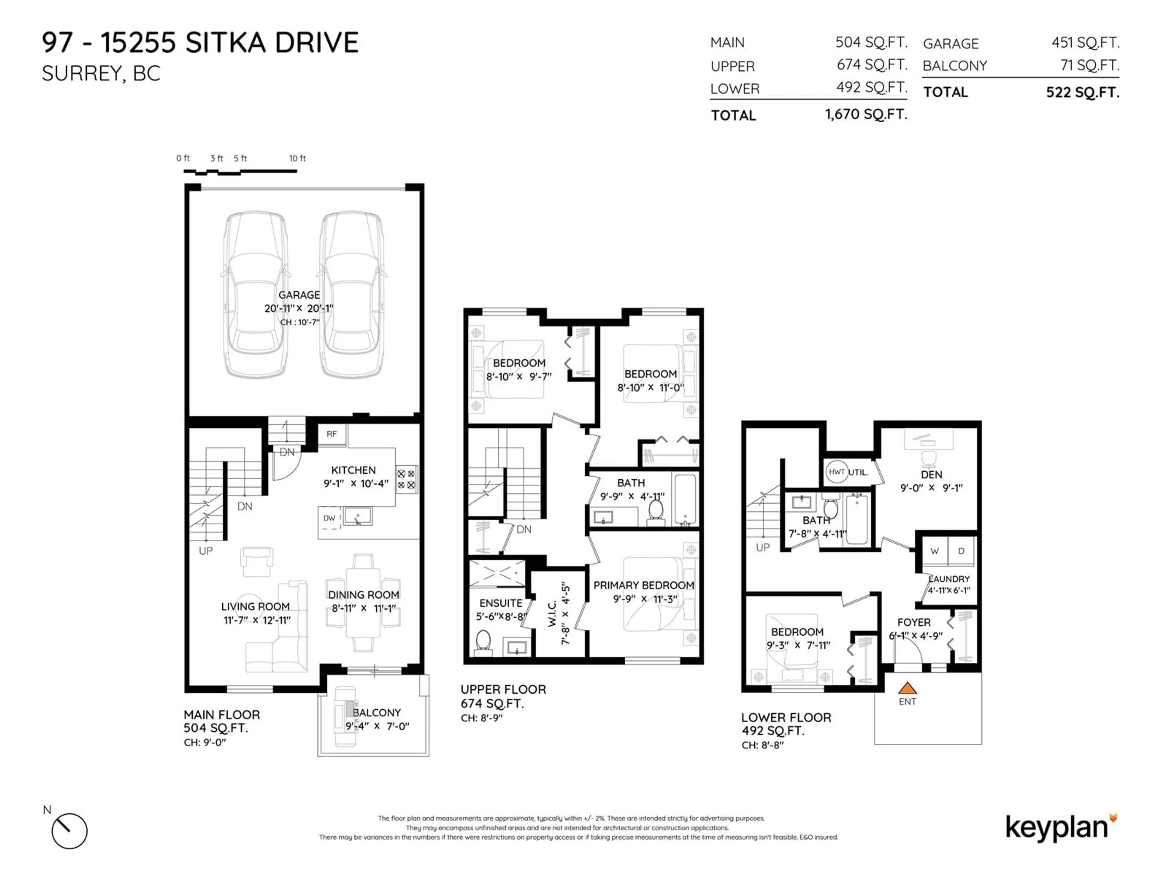 Floor plan for 97 - 15255 SITKA, Surrey British Columbia V3S0B1