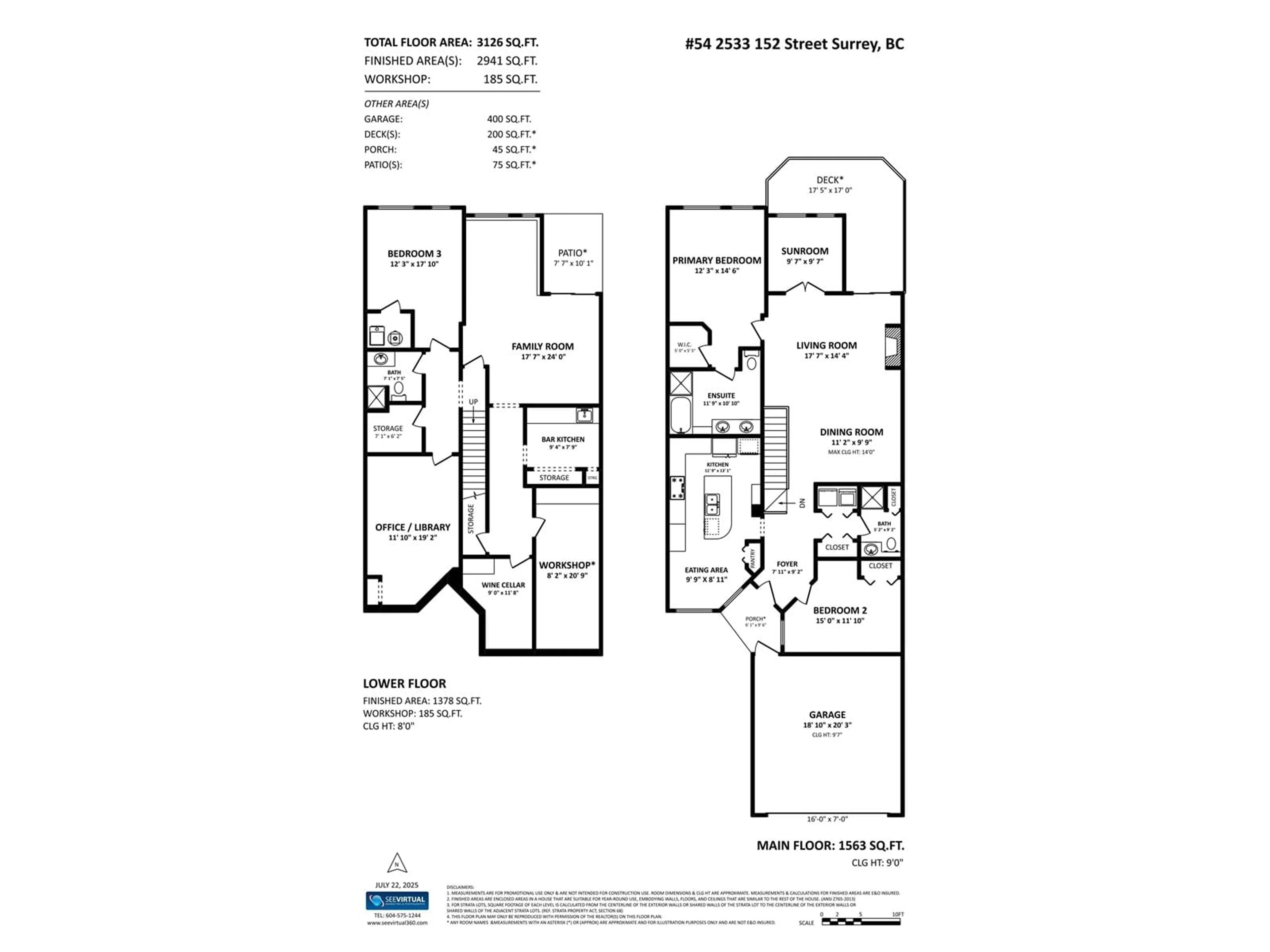 Floor plan for 54 - 2533 152, Surrey British Columbia V4P1N4
