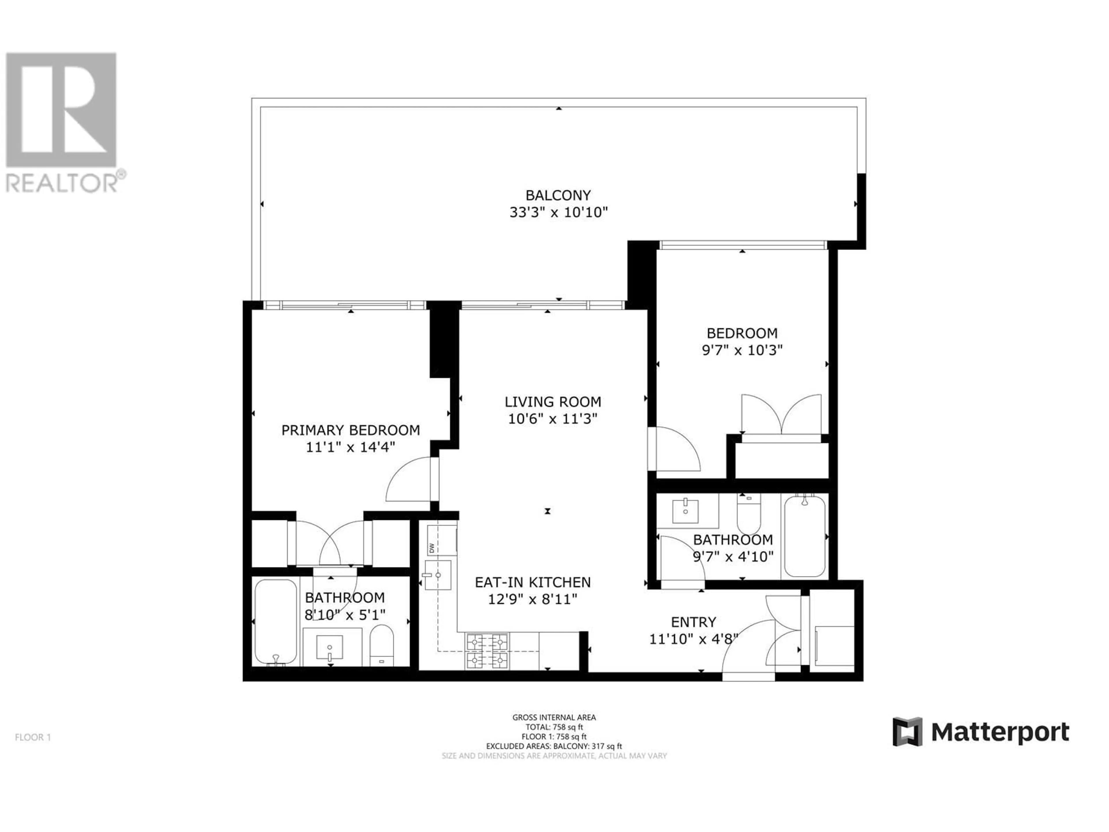 Floor plan for 3204 - 6383 MCKAY AVENUE, Burnaby British Columbia V5H0H8