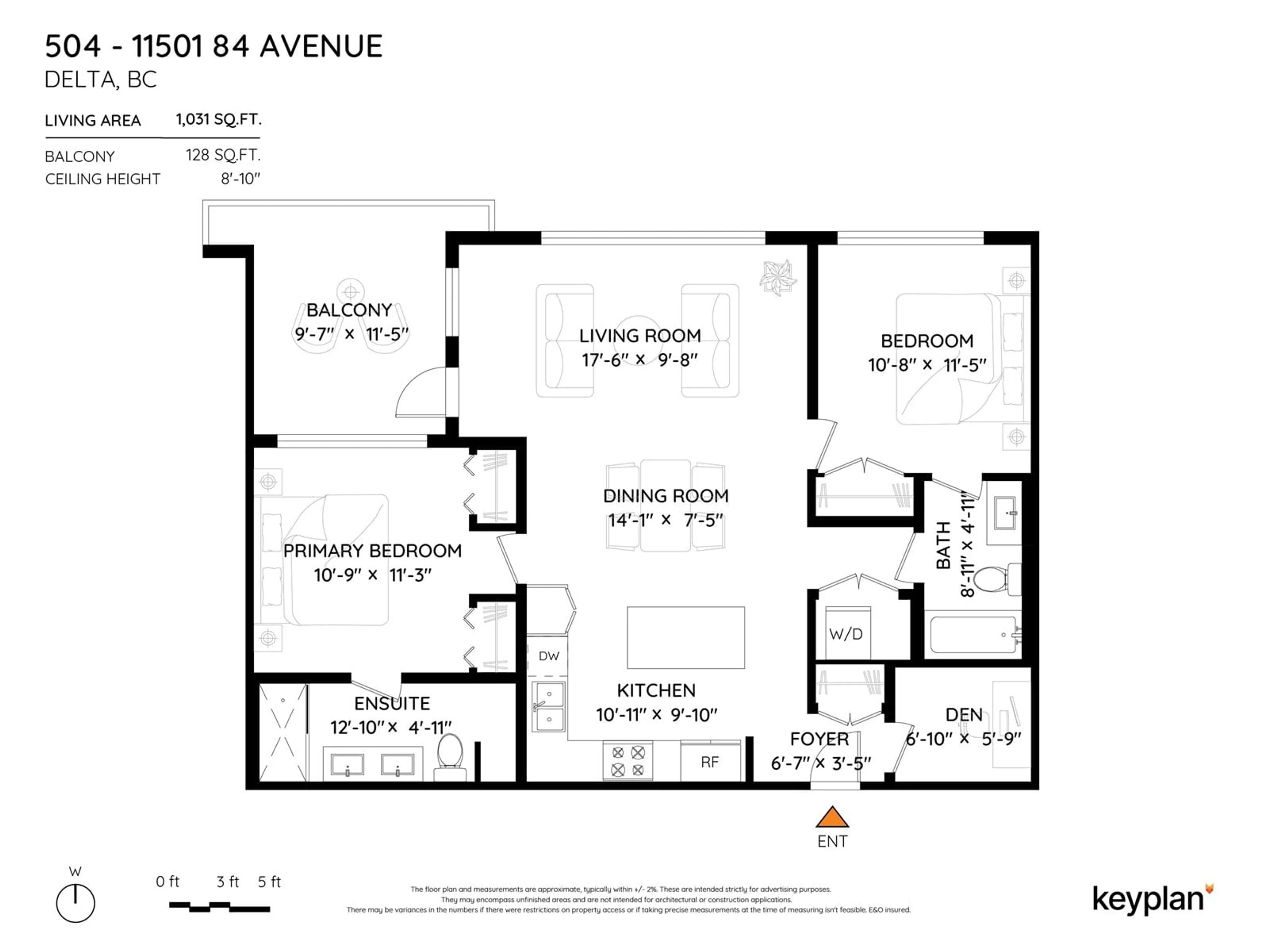 Floor plan for 504 - 11501 84, Delta British Columbia V4C0C3