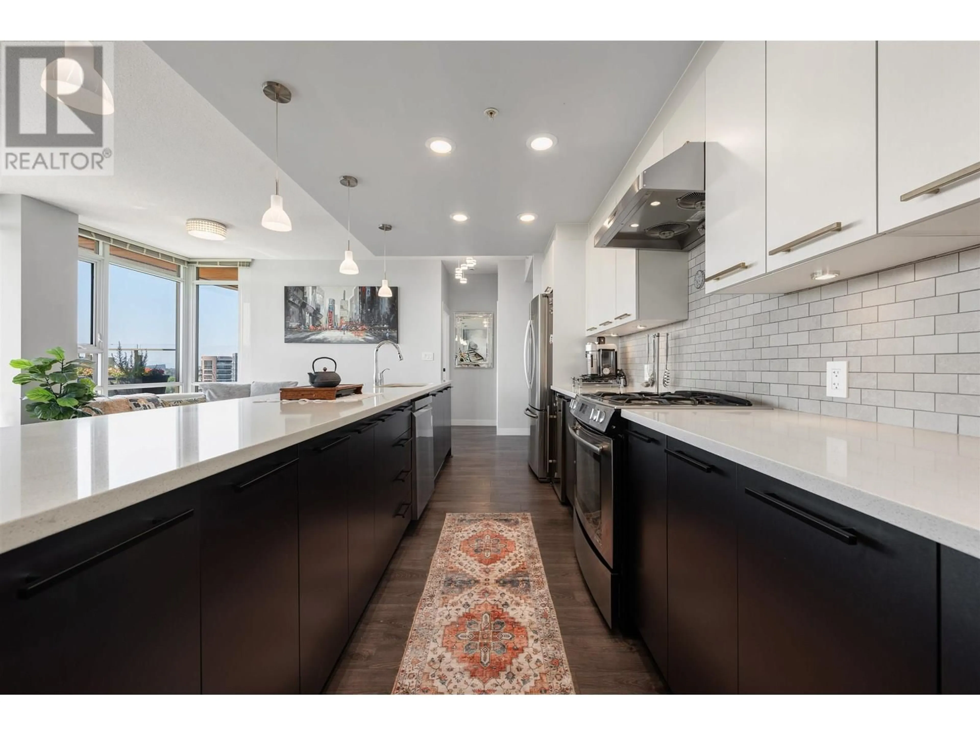 Open concept kitchen, ceramic/tile floor for 1803 - 8333 ANDERSON ROAD, Richmond British Columbia V6Y0E2
