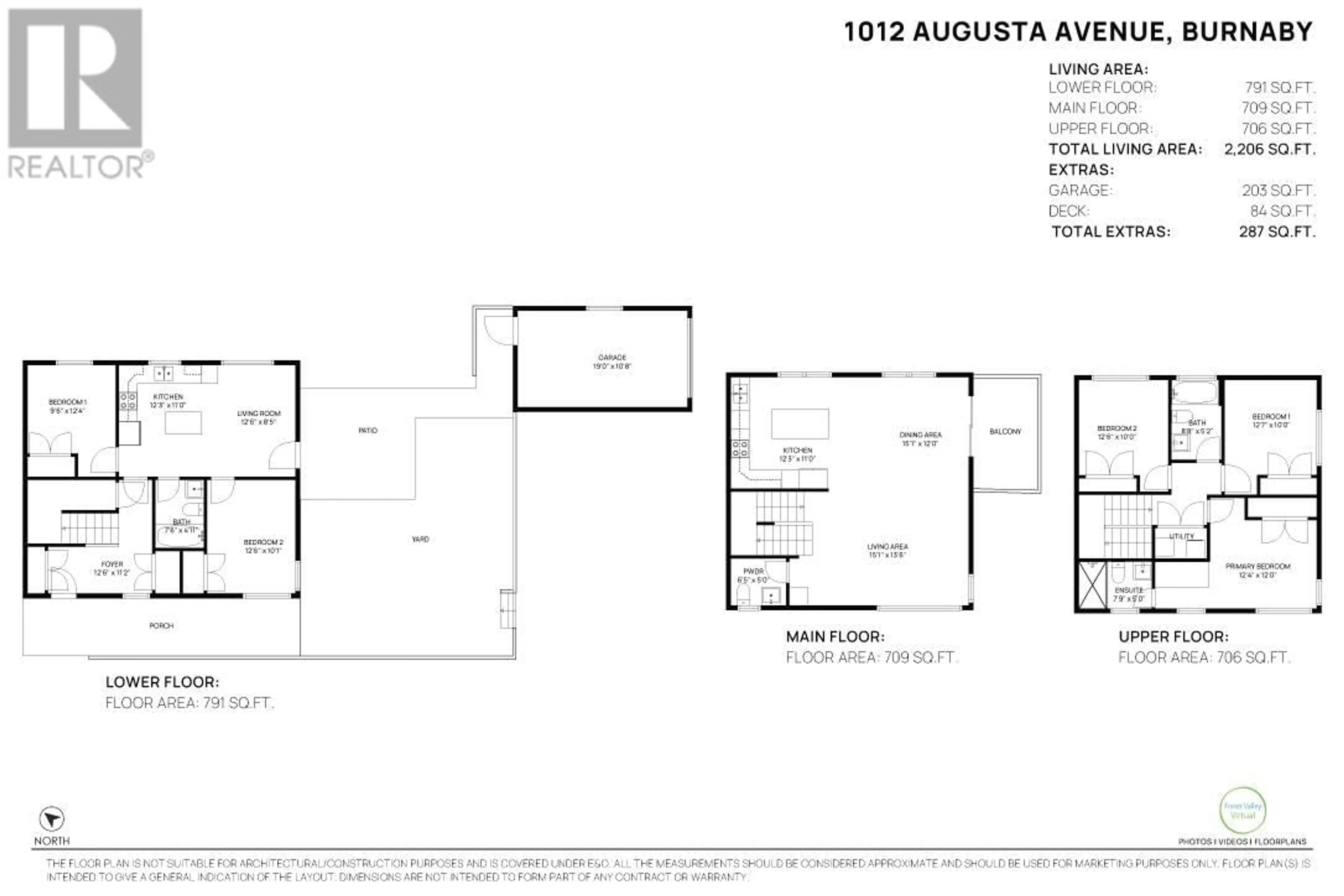 Floor plan for 1012 AUGUSTA AVENUE, Burnaby British Columbia V5A2V4