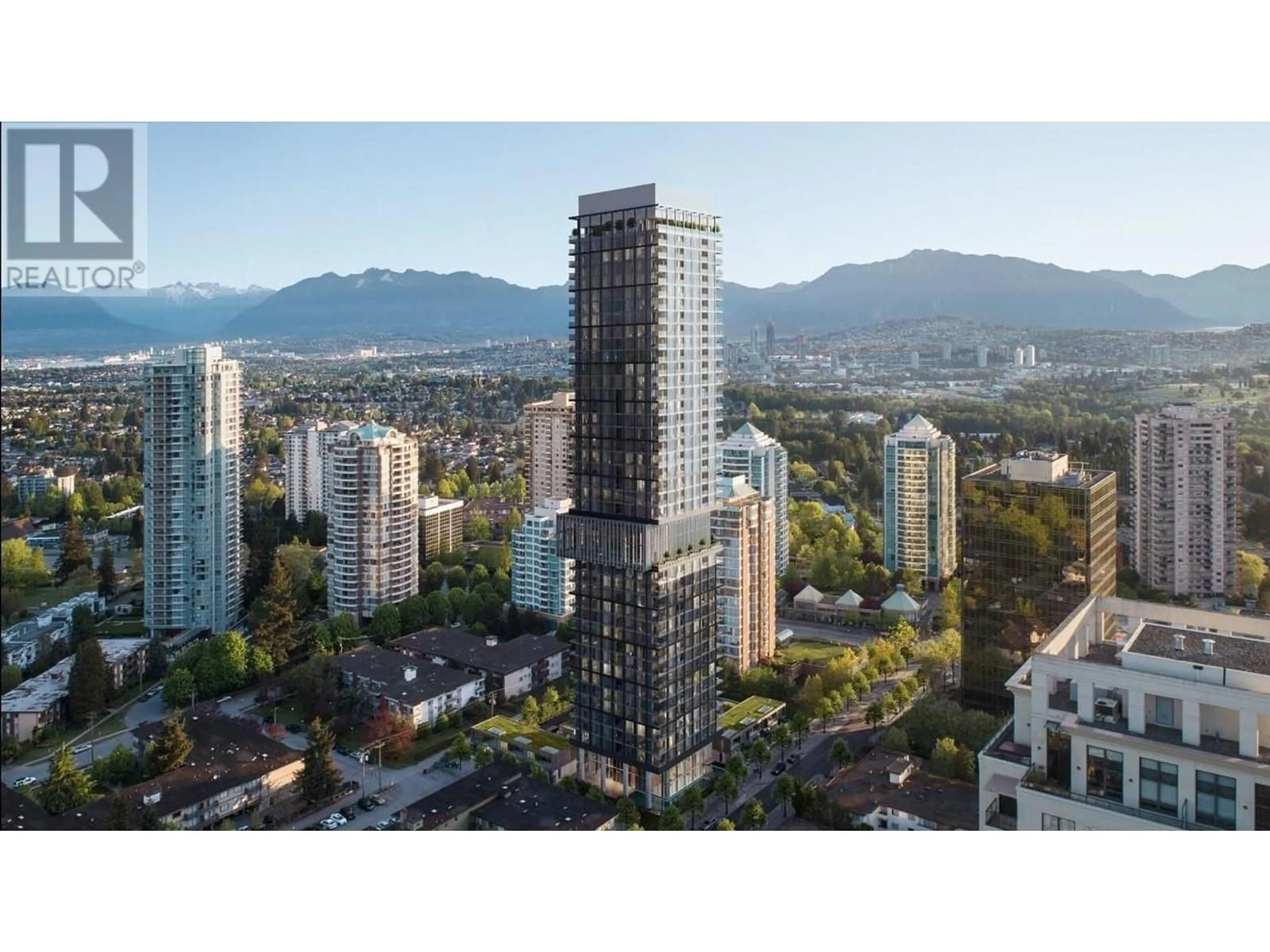 A pic from outside/outdoor area/front of a property/back of a property/a pic from drone, city buildings view from balcony for 3204 - 5987 WILSON AVENUE, Burnaby British Columbia V5H0L7