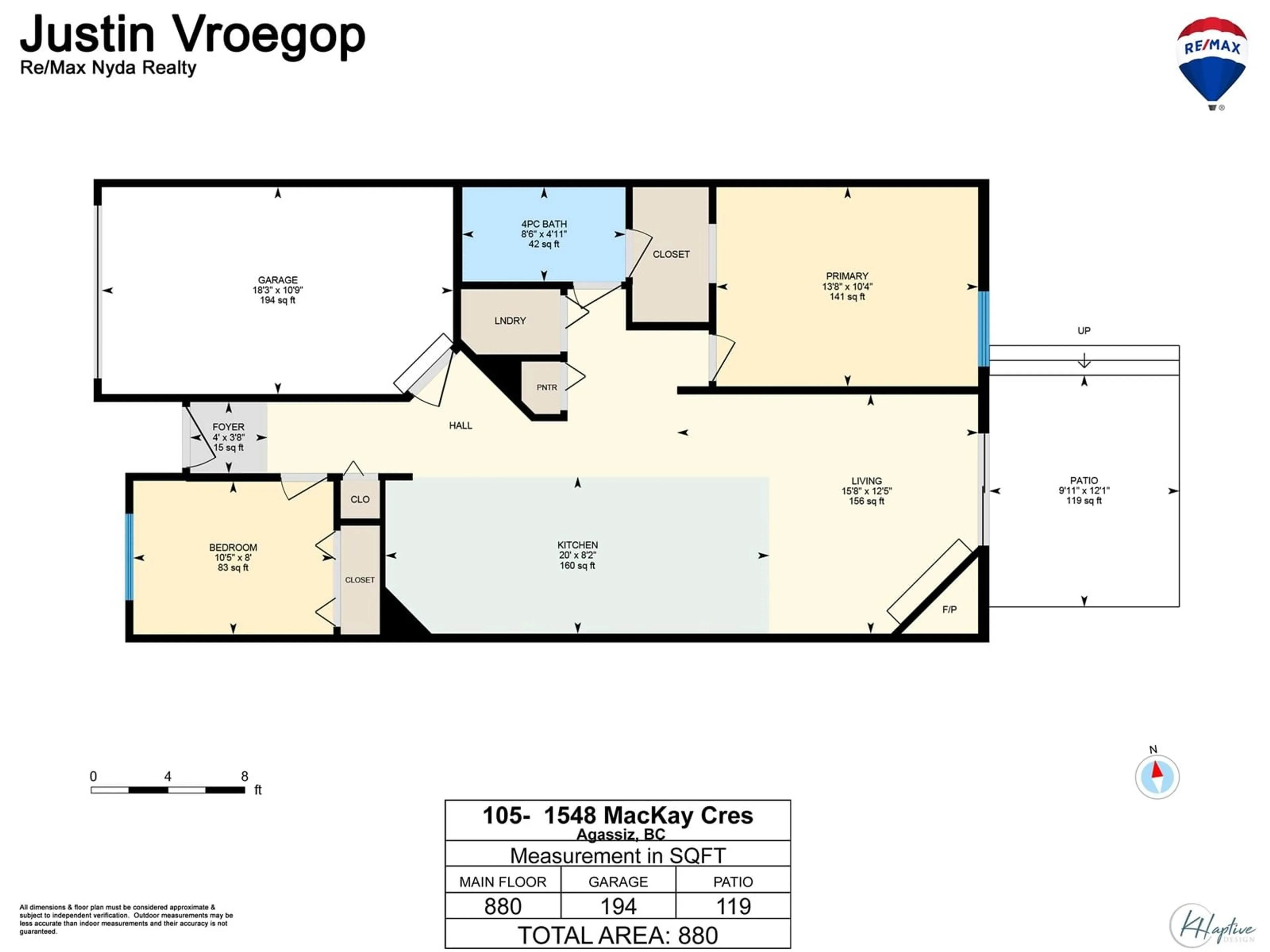 Floor plan for 105 - 1548 MACKAY CRESCENT, Agassiz British Columbia V0M1A3