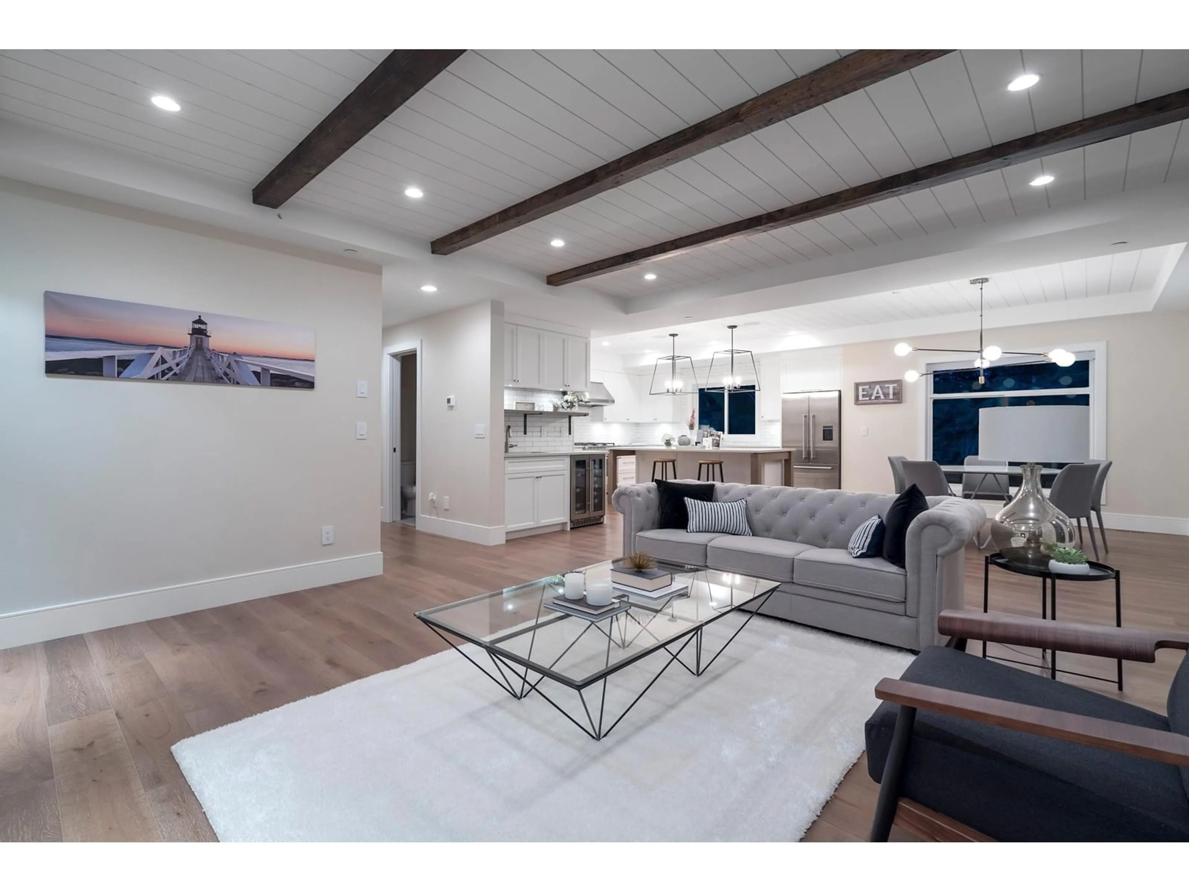 Living room with furniture, wood/laminate floor for 2 - 22206 88, Langley British Columbia V1M3S8