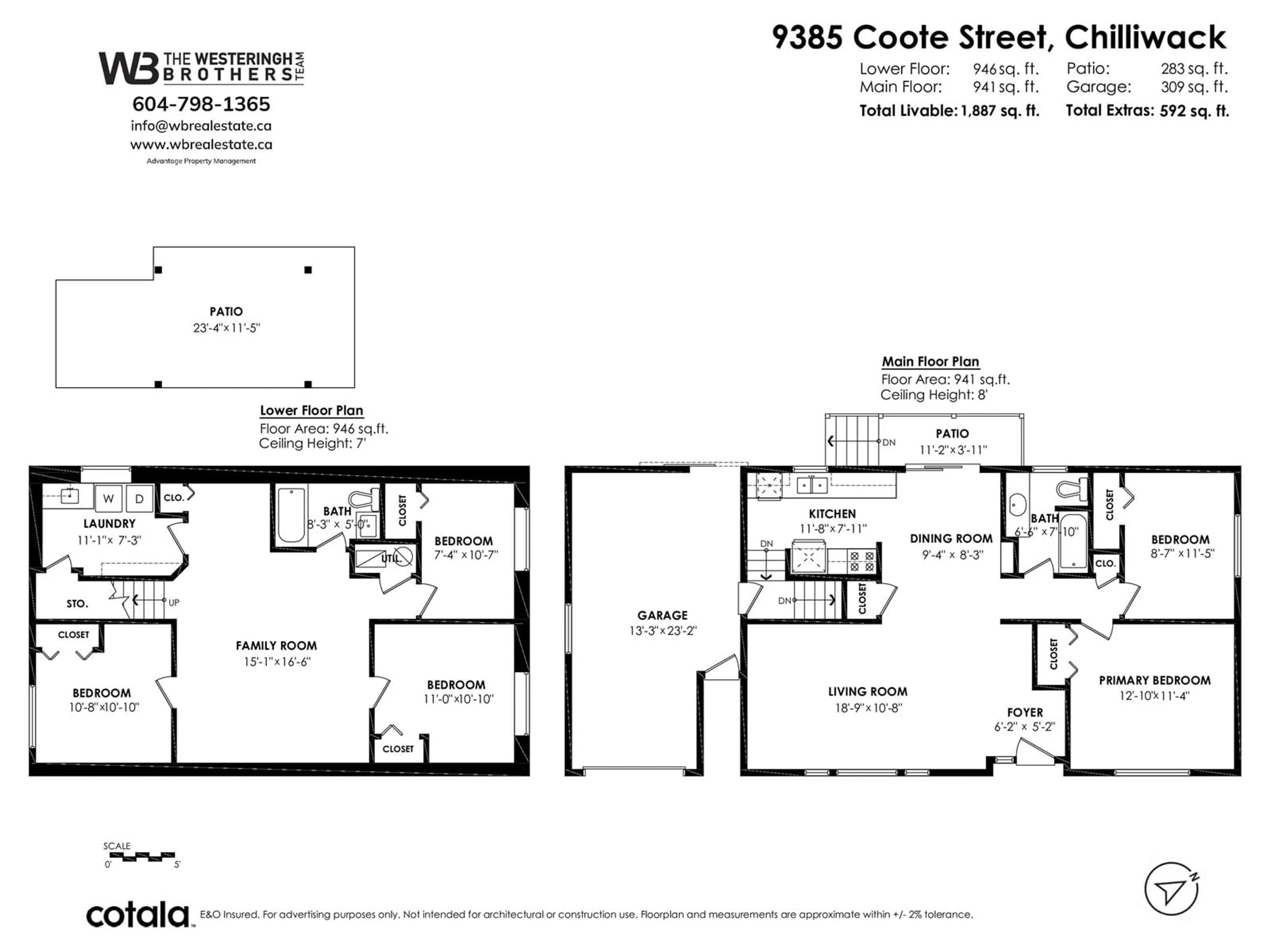 Floor plan for 9385 COOTE STREET, Chilliwack British Columbia V2P6B6