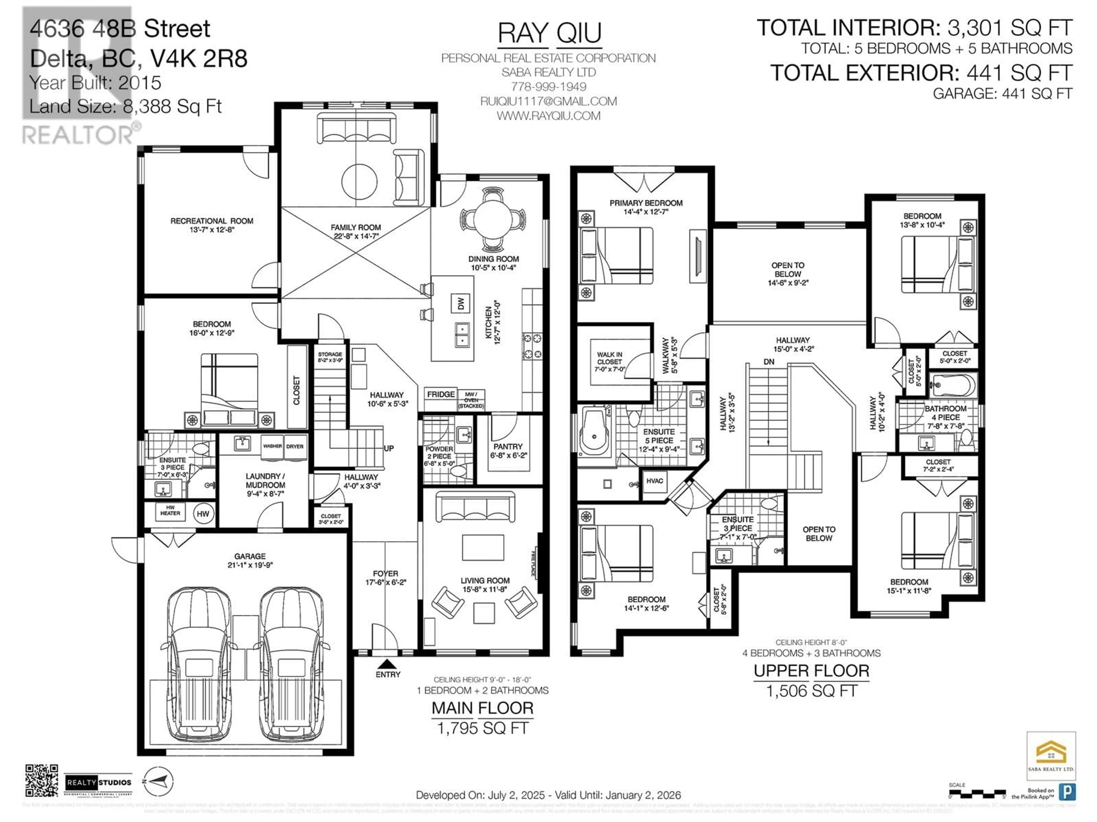 Floor plan for 4636 48B STREET, Delta British Columbia V4K2R8