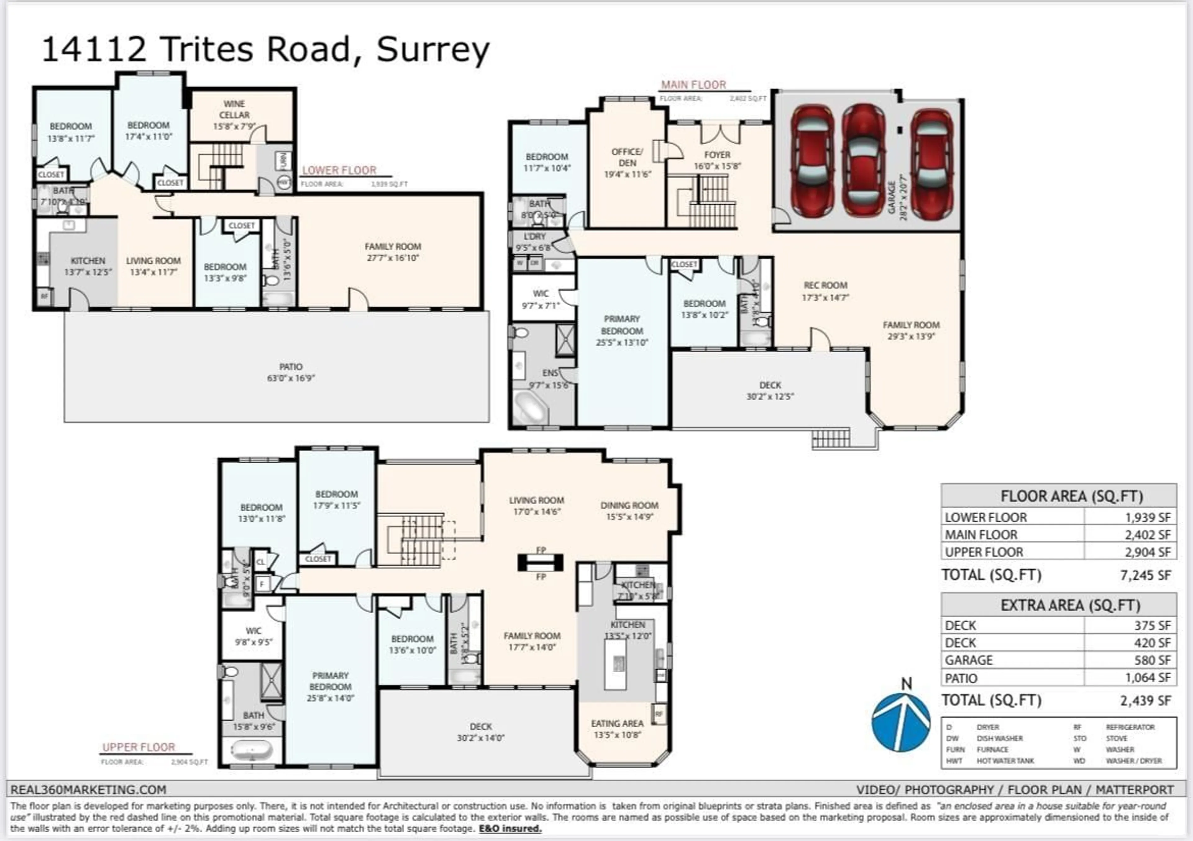Floor plan for 14112 TRITES, Surrey British Columbia V3X3E8