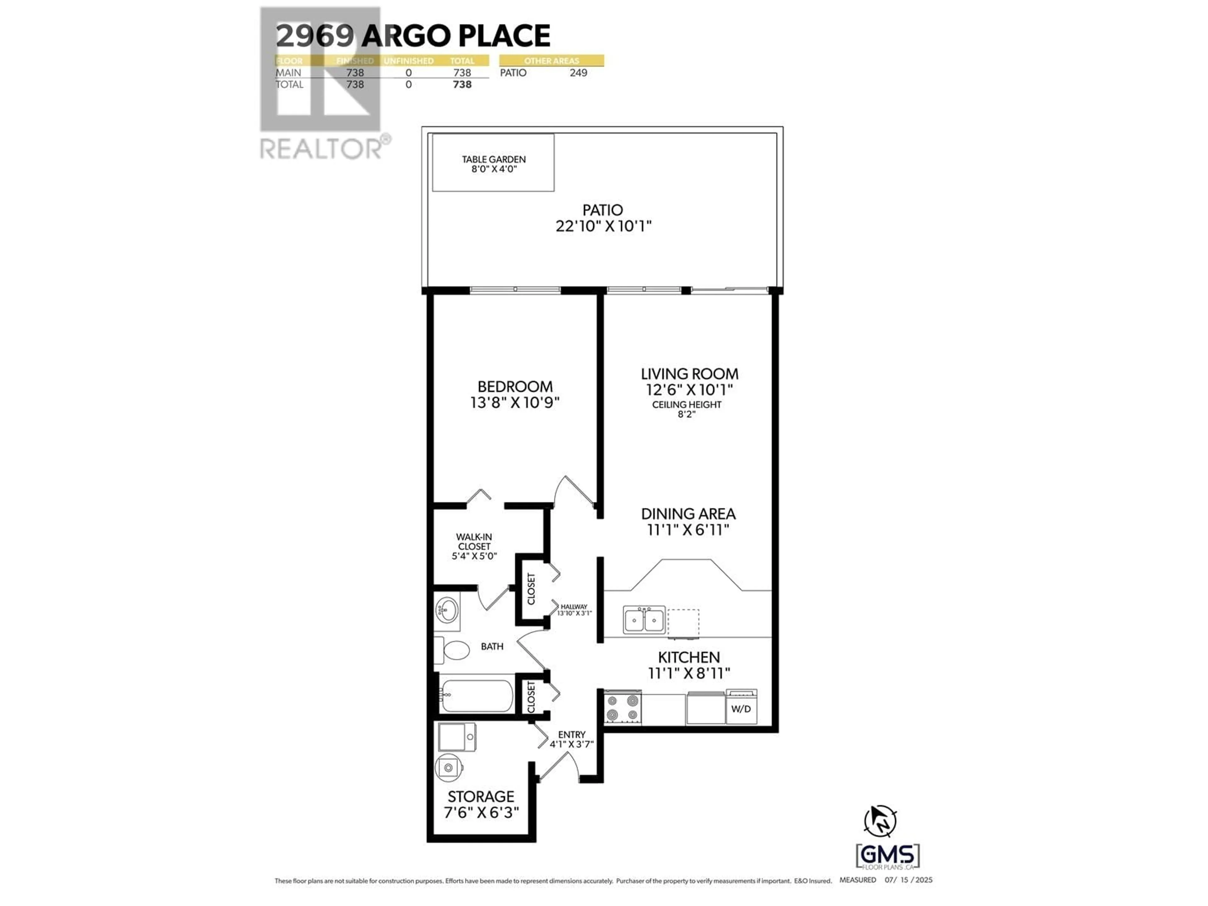 Floor plan for 2969 ARGO PLACE, Burnaby British Columbia V3J7G2