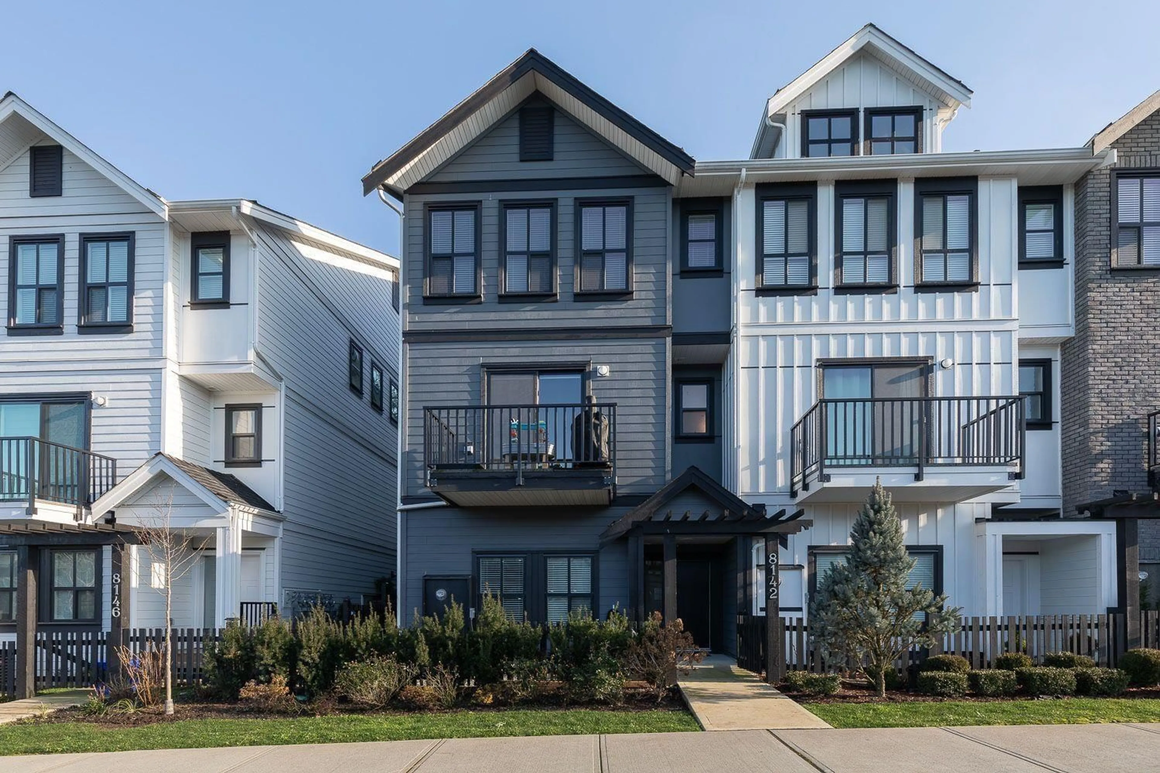 Home with vinyl exterior material, street for 8142 202, Langley British Columbia V2Y3K2