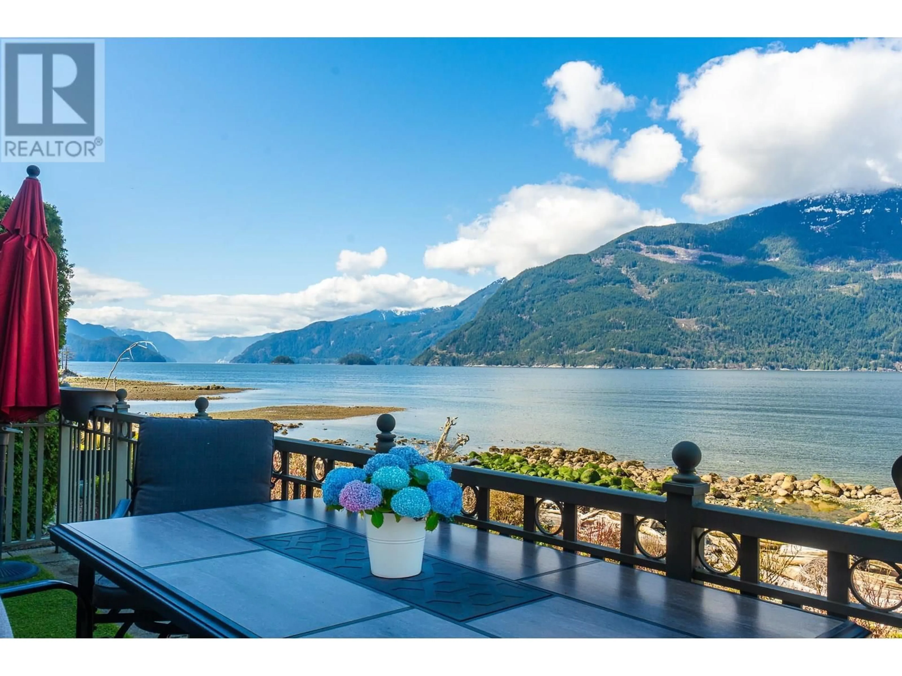 Patio, water/lake/river/ocean view for 10 BEACH DRIVE, Furry Creek British Columbia V0N3Z1