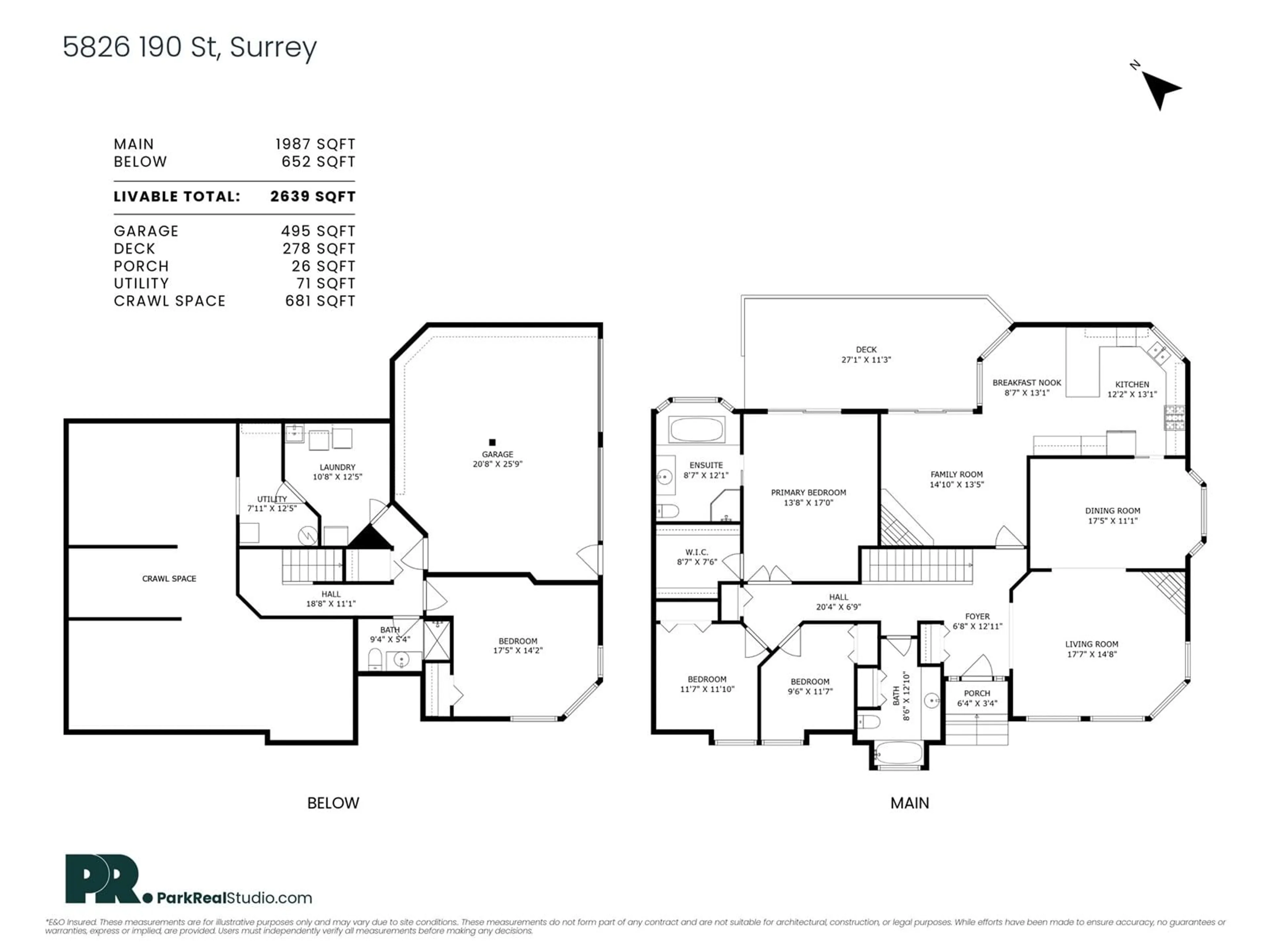 Floor plan for 5826 190, Surrey British Columbia V3S7R8