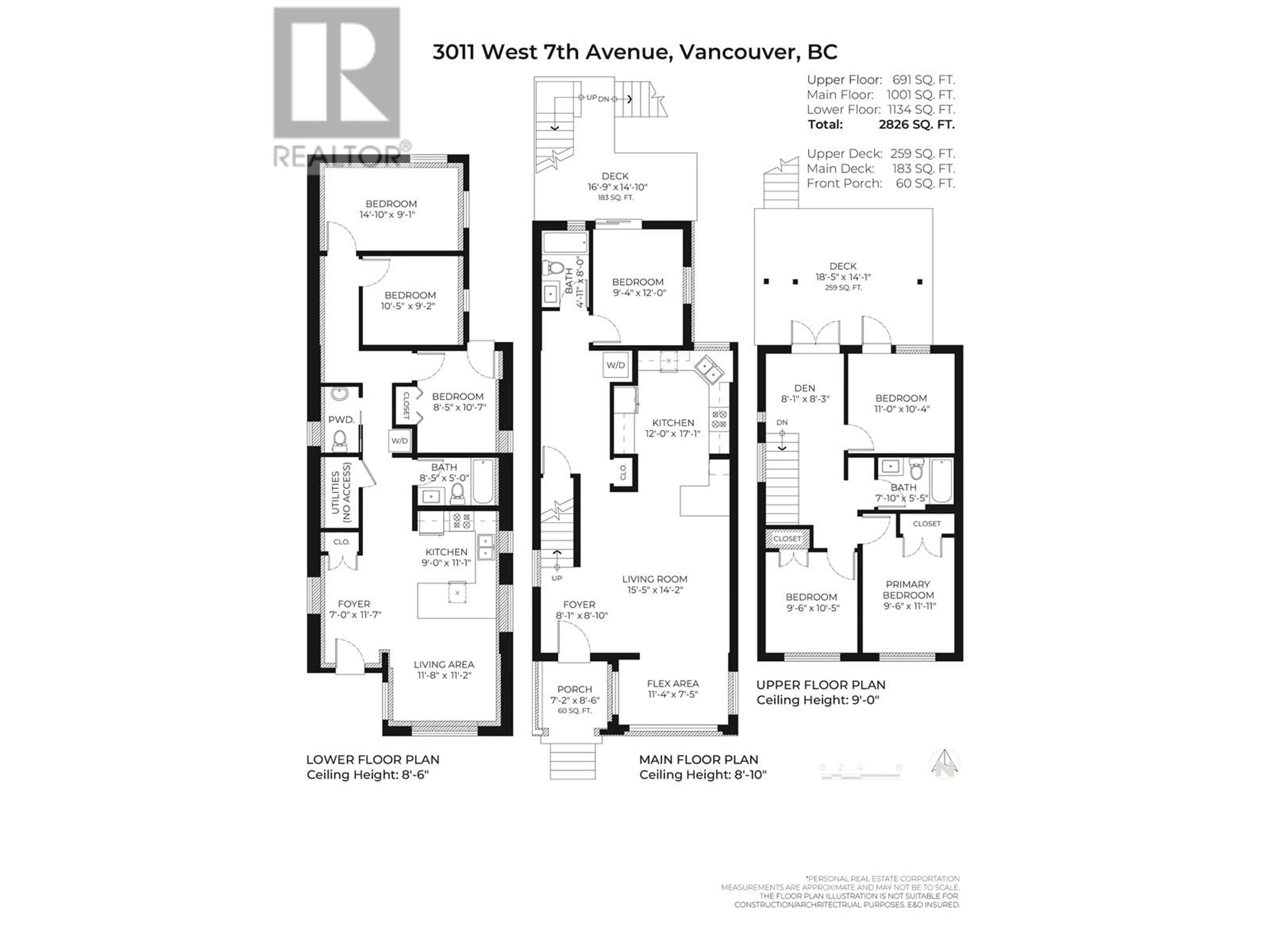 Floor plan for 3011 7TH AVENUE, Vancouver British Columbia V6K1Z7
