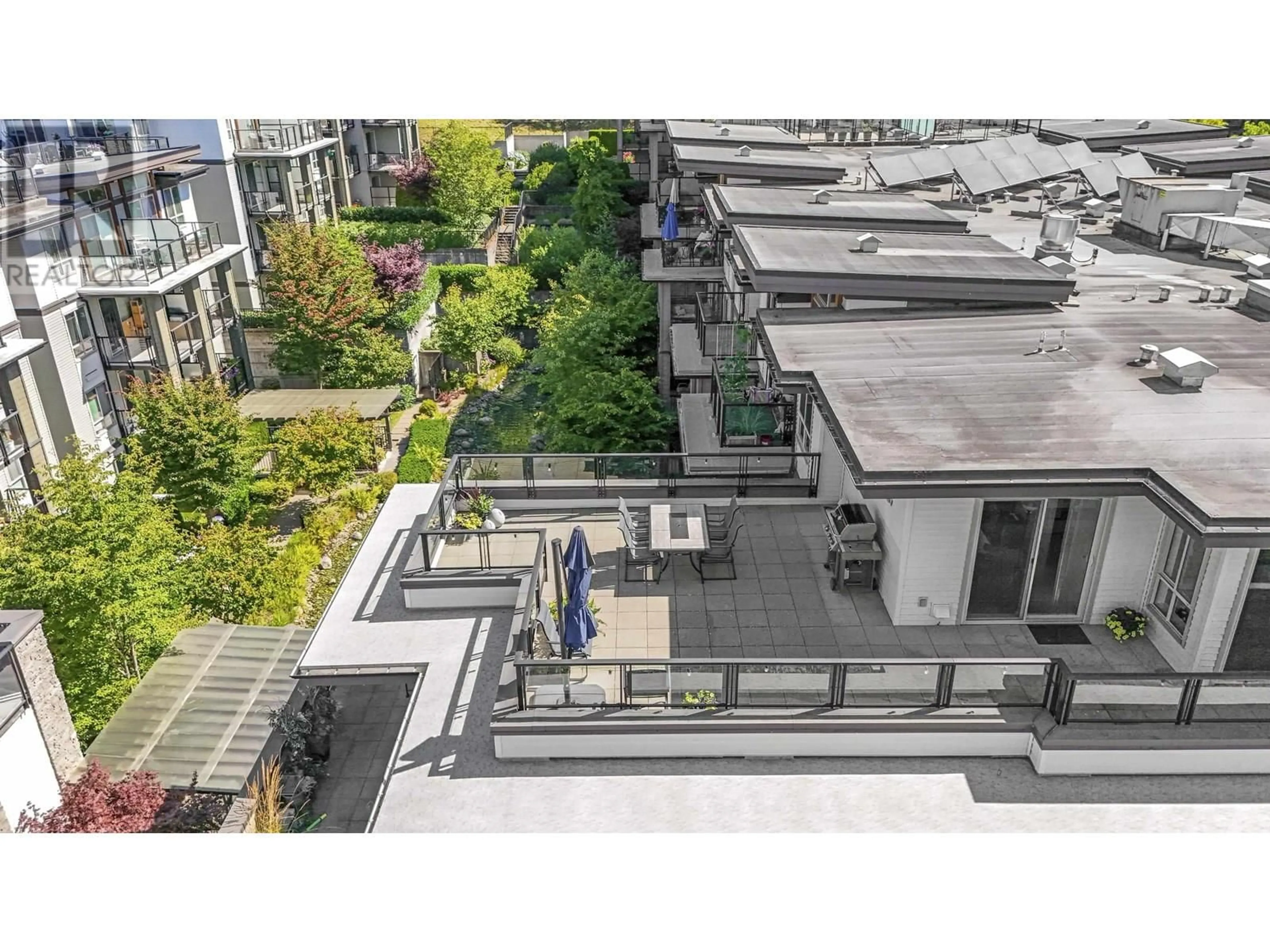 A pic from outside/outdoor area/front of a property/back of a property/a pic from drone, city buildings view from balcony for 401 - 7428 BYRNEPARK WALK, Burnaby British Columbia V3N0B4