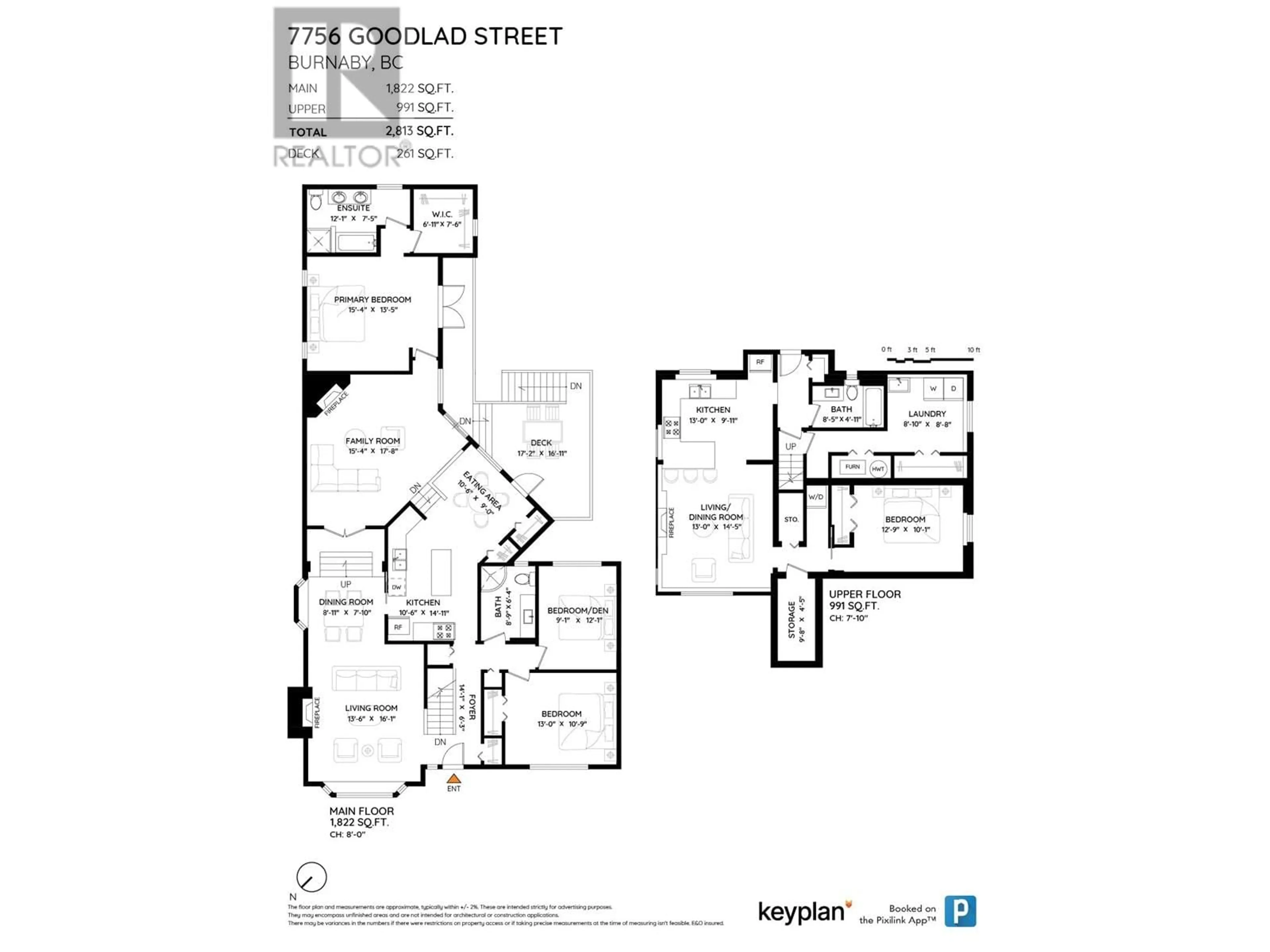 Floor plan for 7756 GOODLAD STREET, Burnaby British Columbia V5E2H6