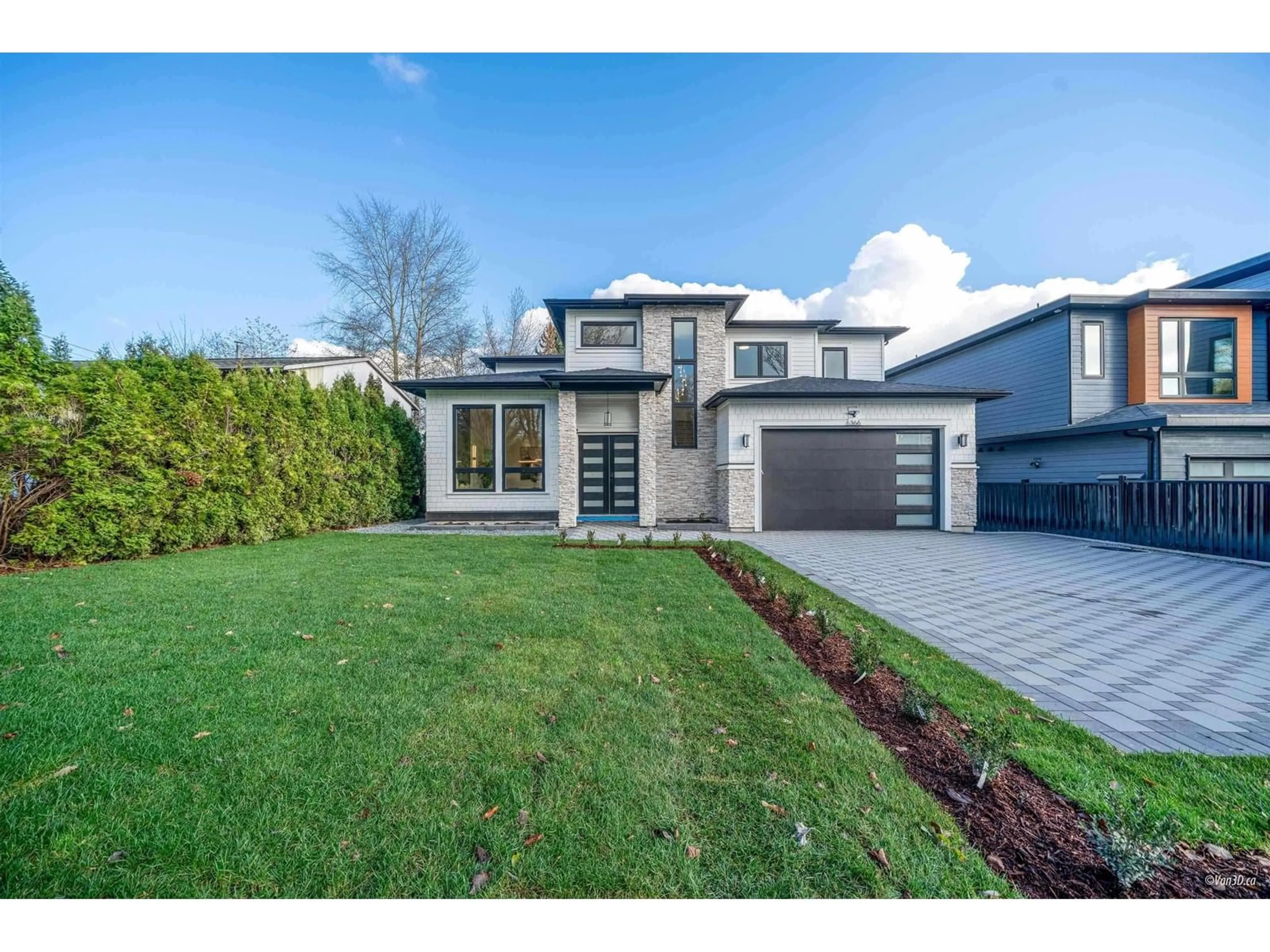 Home with brick exterior material, street for 6366 193B, Surrey British Columbia V3S7L6