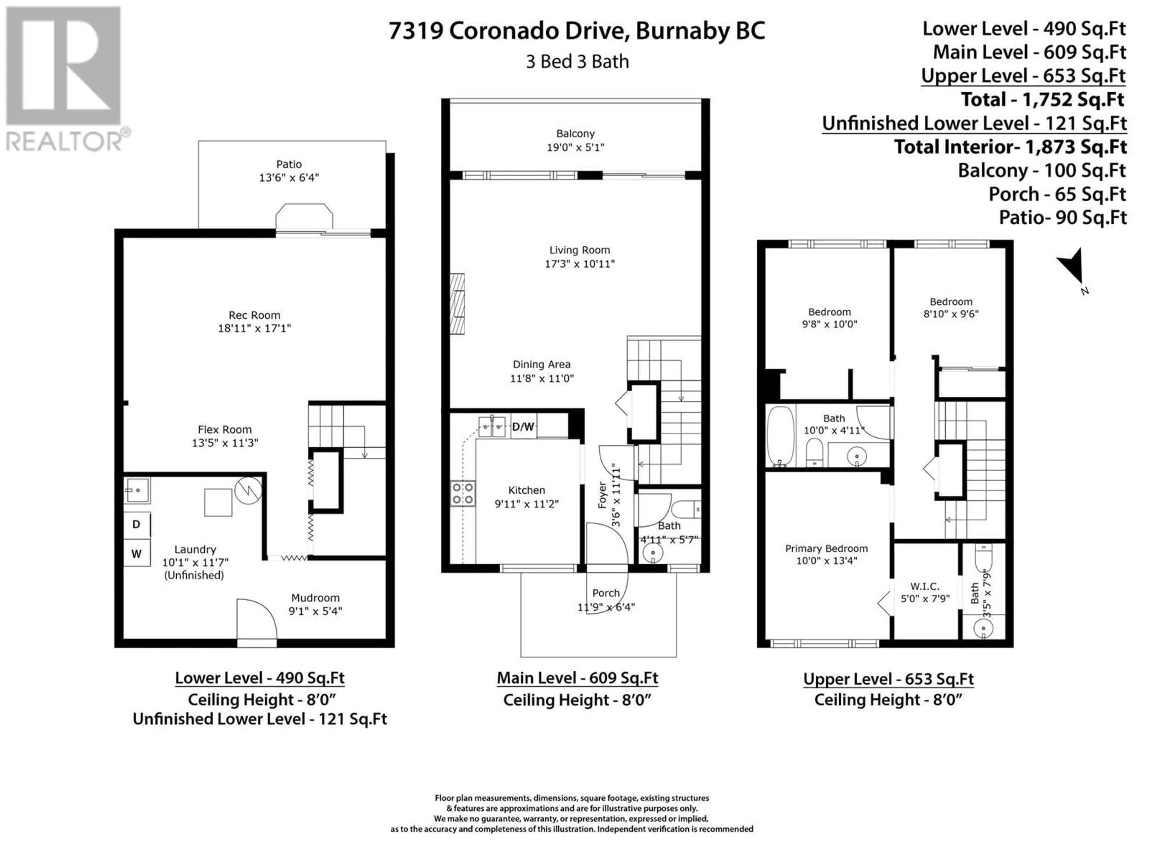 Floor plan for 7319 CORONADO DRIVE, Burnaby British Columbia V5A1P9