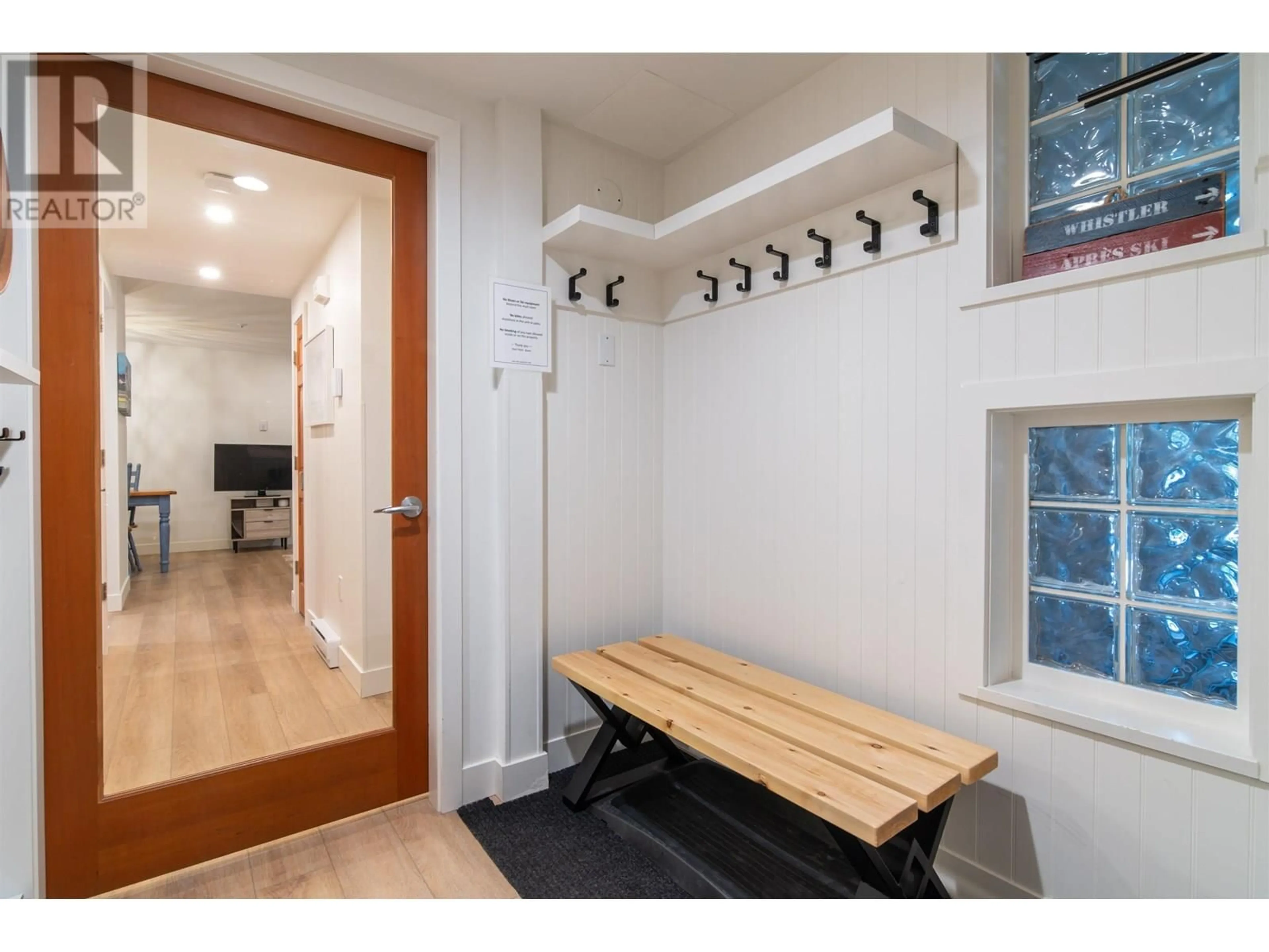 Indoor entryway for 109 - 4355 NORTHLANDS BOULEVARD, Whistler British Columbia V8E1C3
