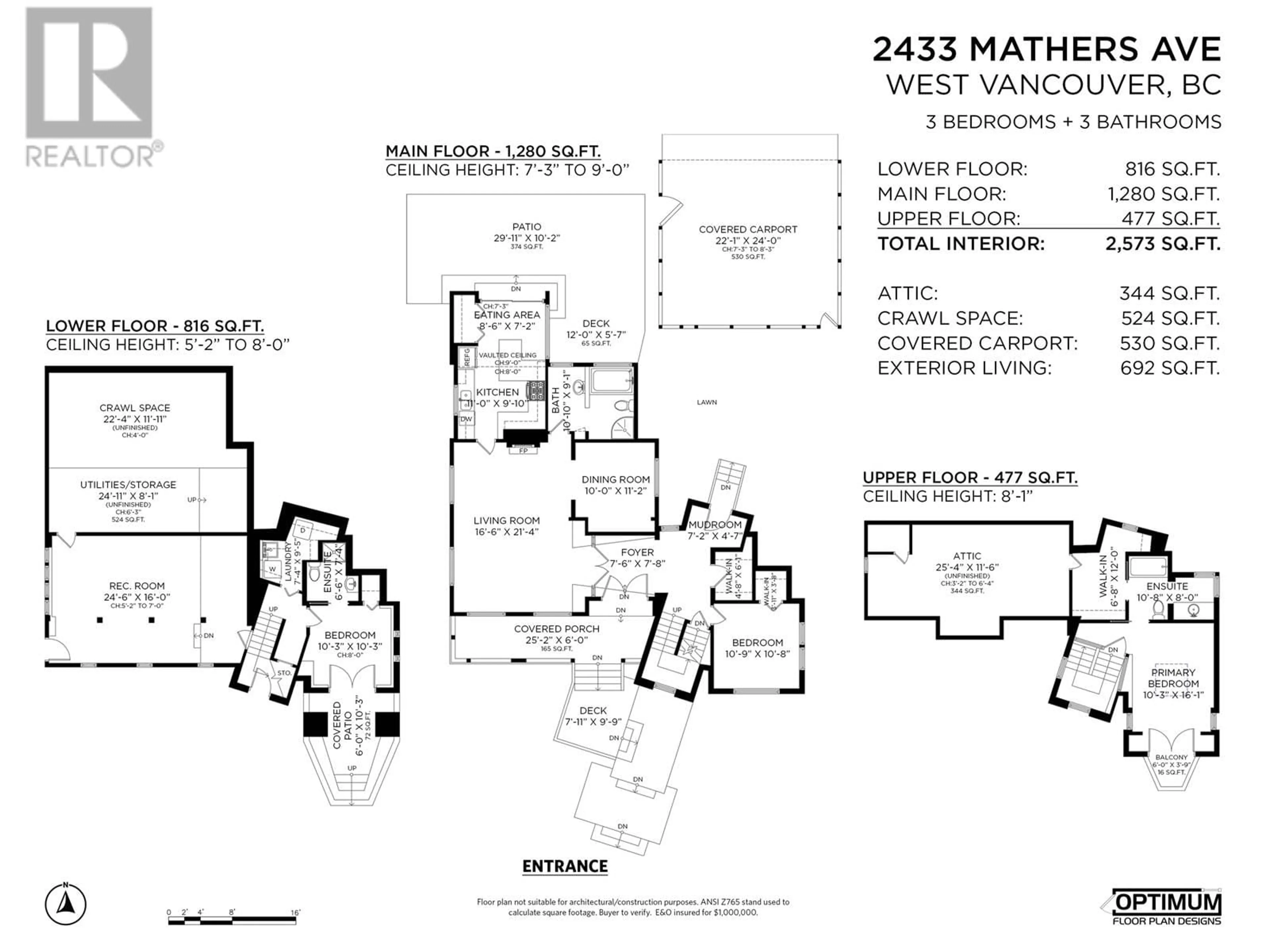 Floor plan for 2433 MATHERS AVENUE, West Vancouver British Columbia V7V2H9