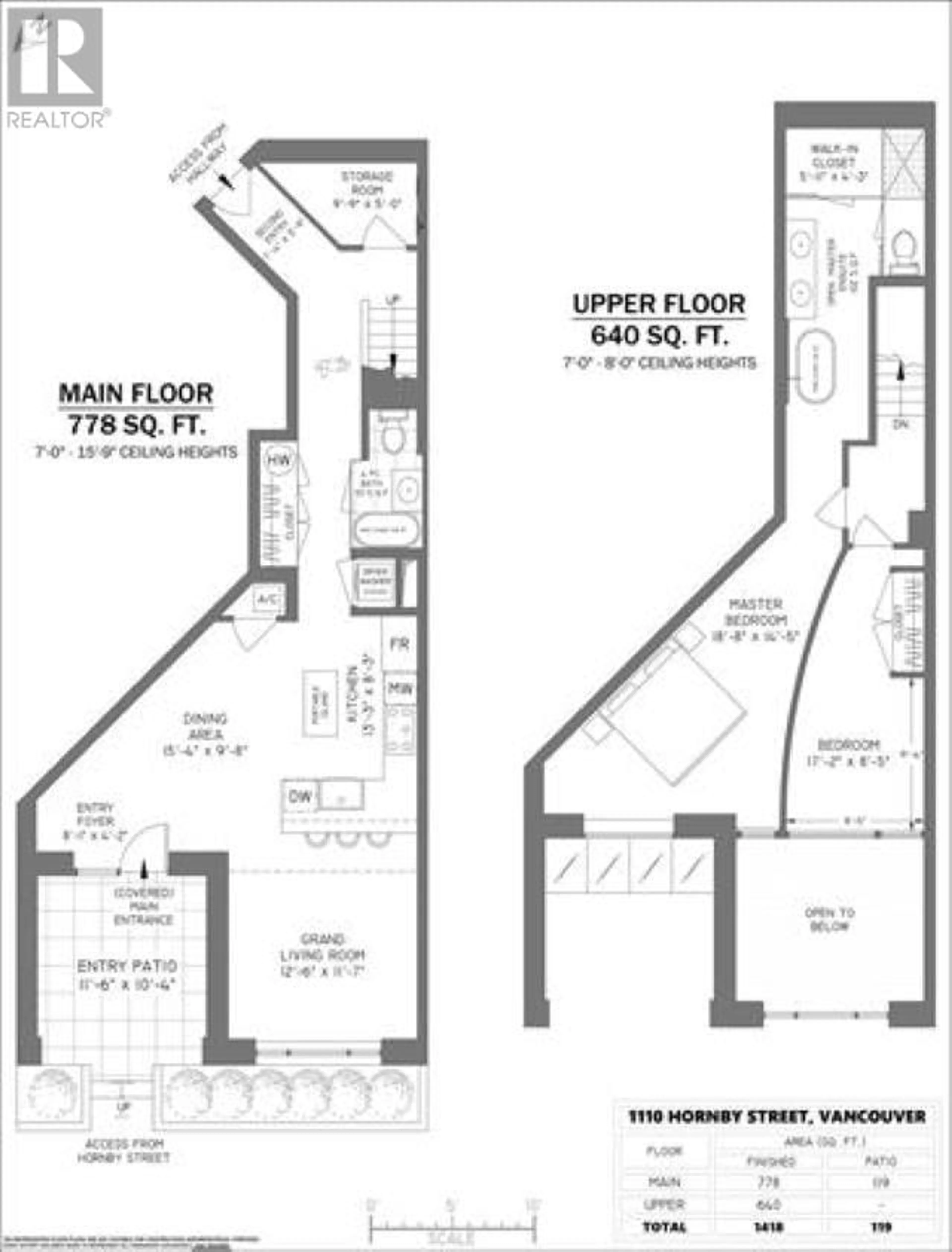 Floor plan for 1110 HORNBY STREET, Vancouver British Columbia V6Z1V8