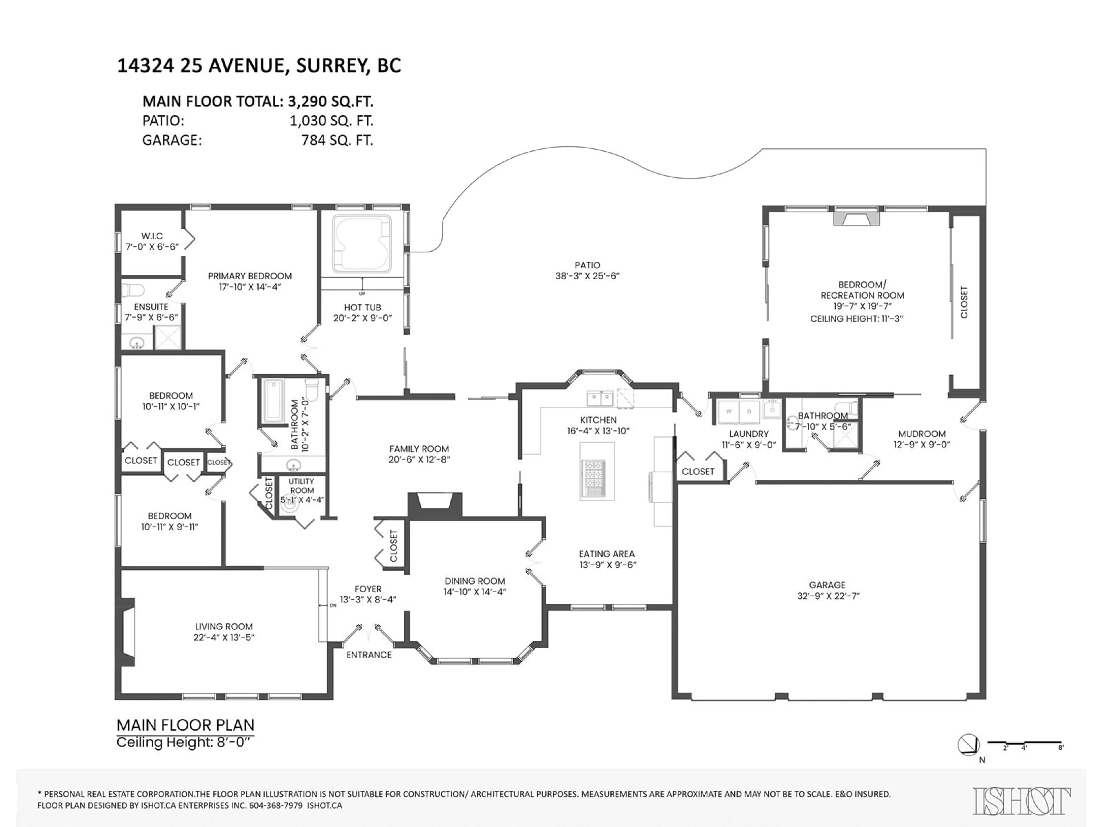 Floor plan for 14324 25, Surrey British Columbia V4P1R7