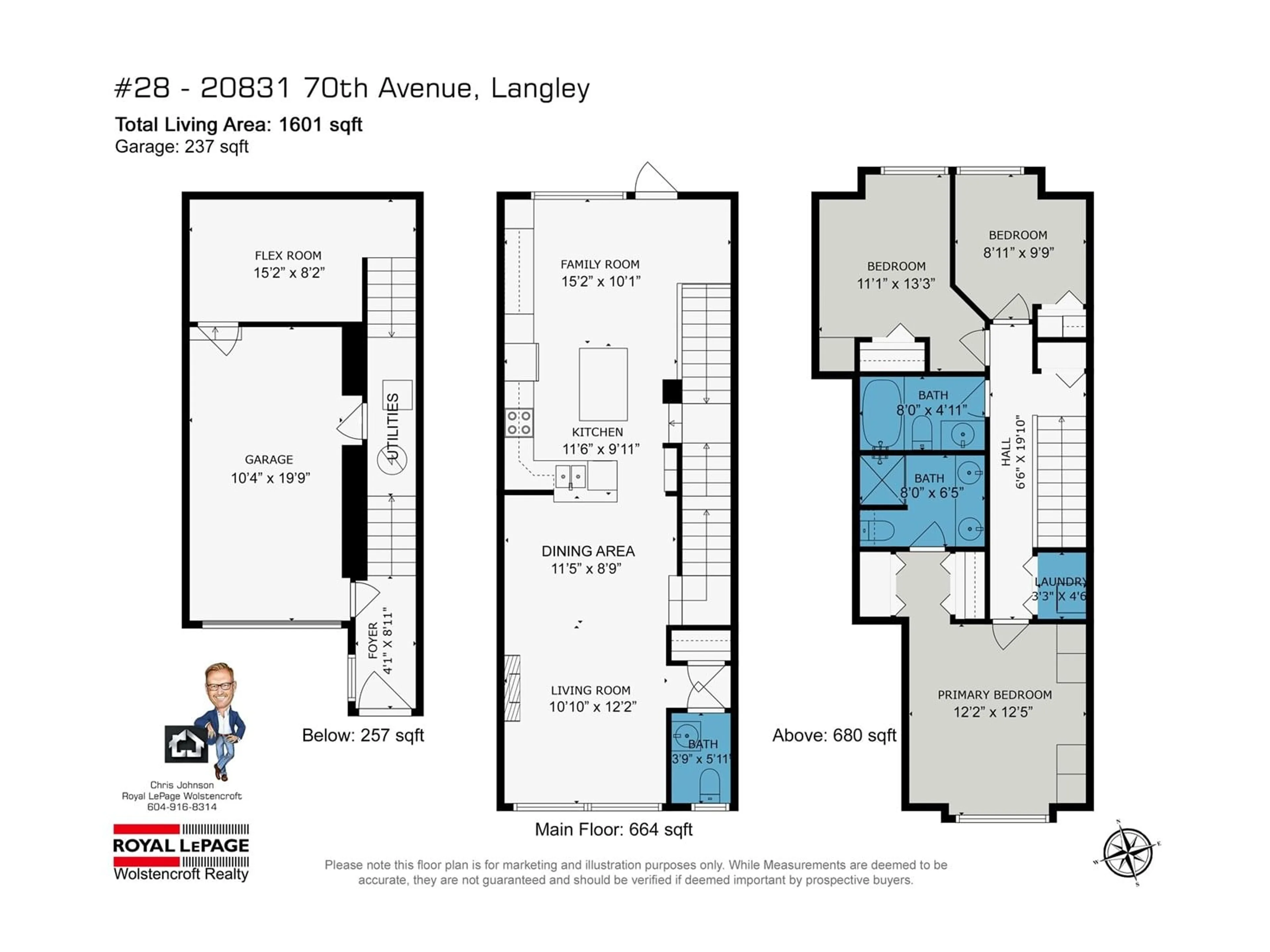 Floor plan for 28 - 20831 70, Langley British Columbia V2Y0H1