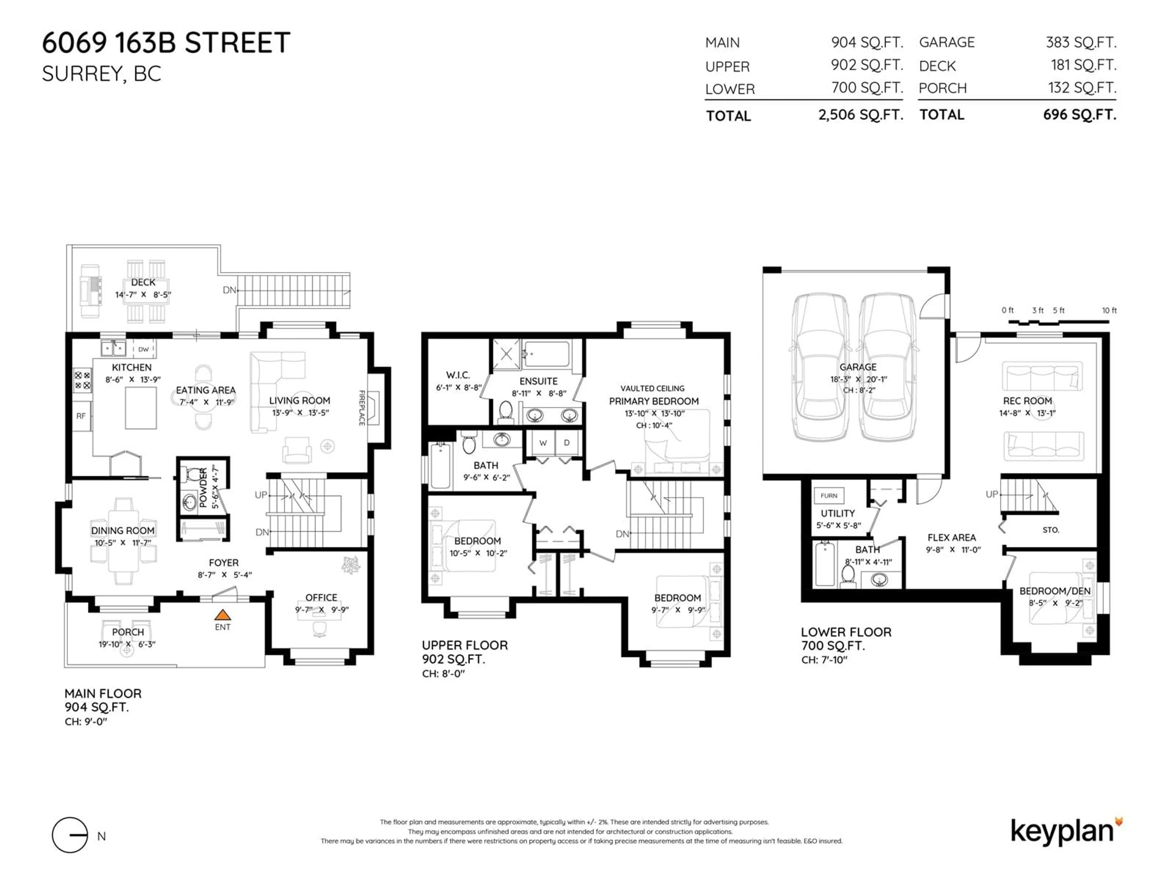 Floor plan for 6069 163B, Surrey British Columbia V3S2H7